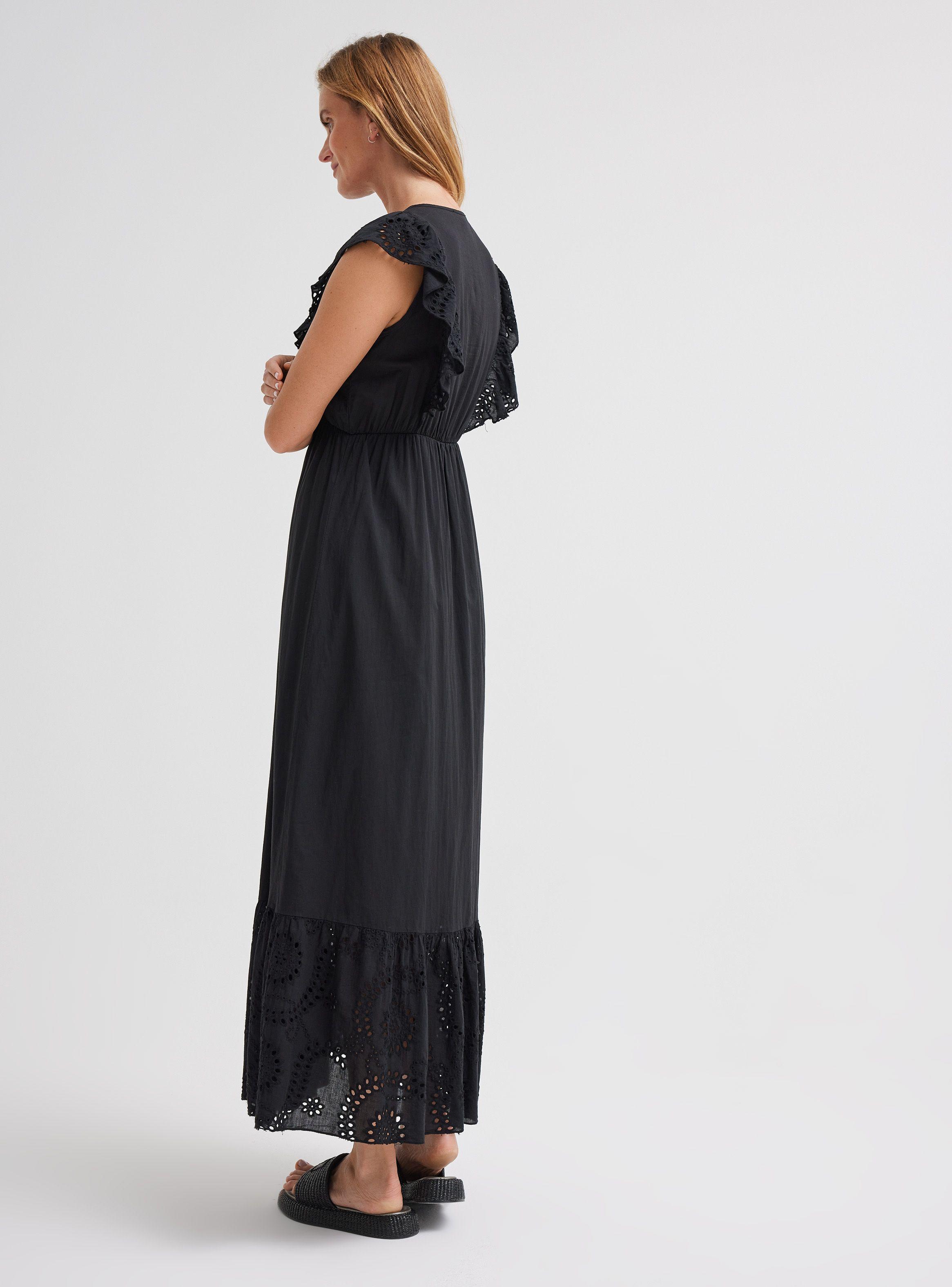 Vestido Largo Broderie Floral Hecho en Italia-5
