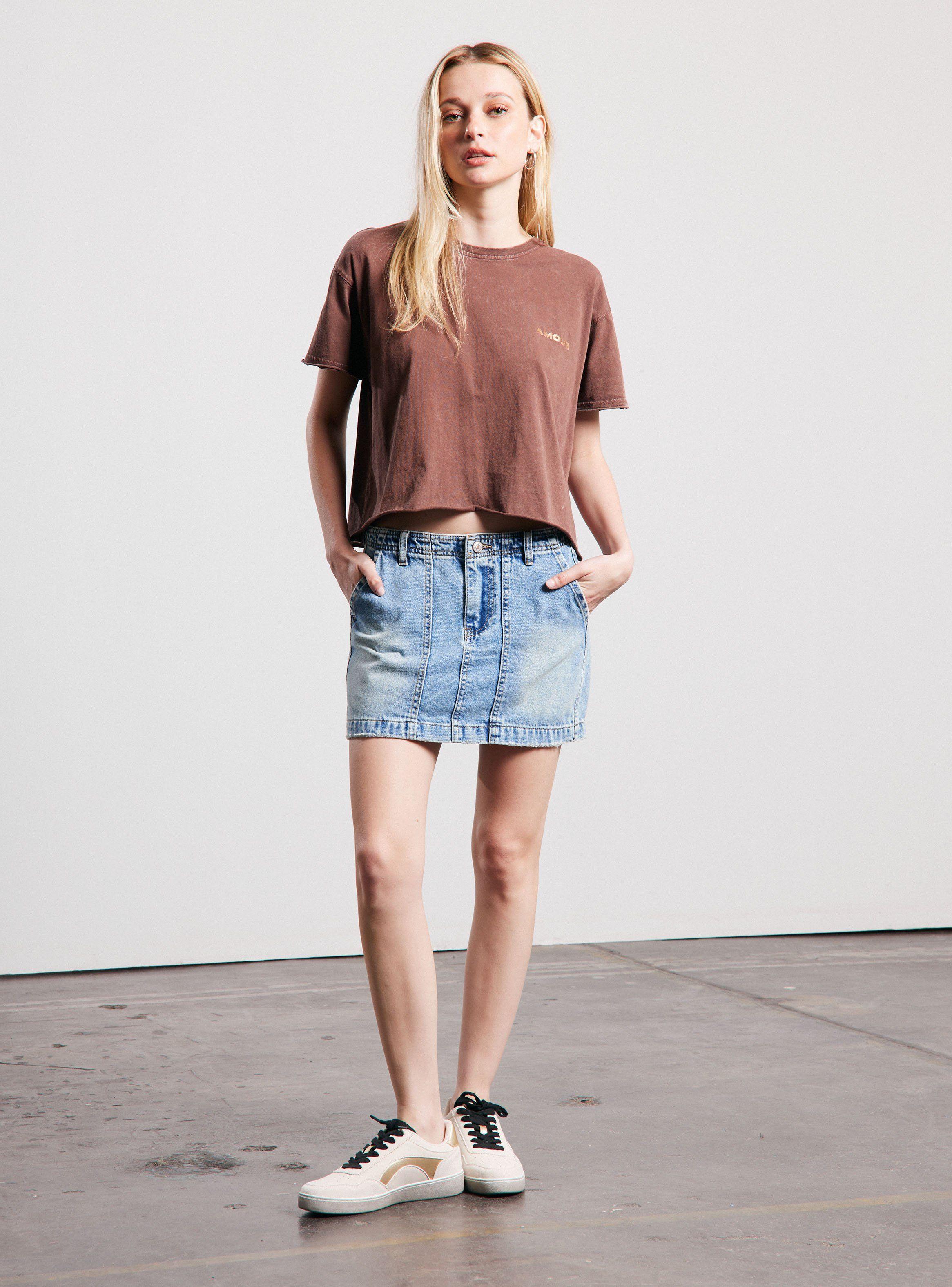 Polera Lavada con Chest Print-4
