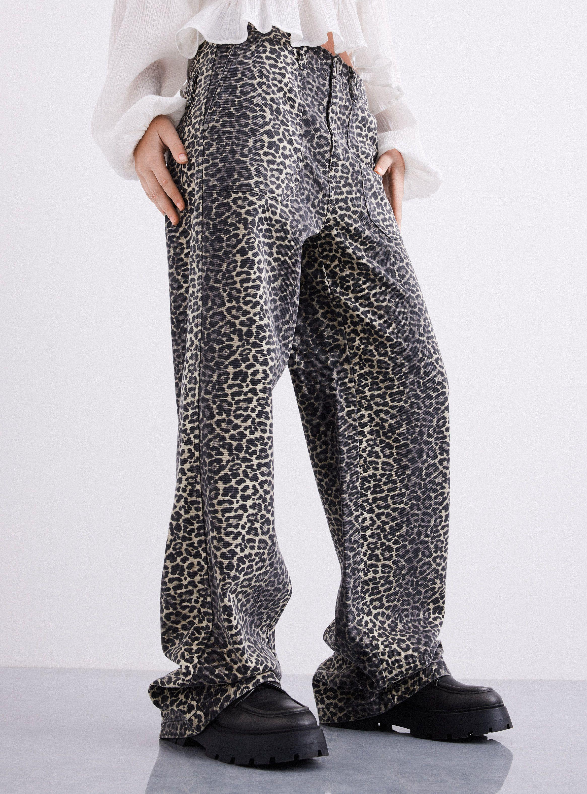 Pantalón Wide Leg Full Print-0