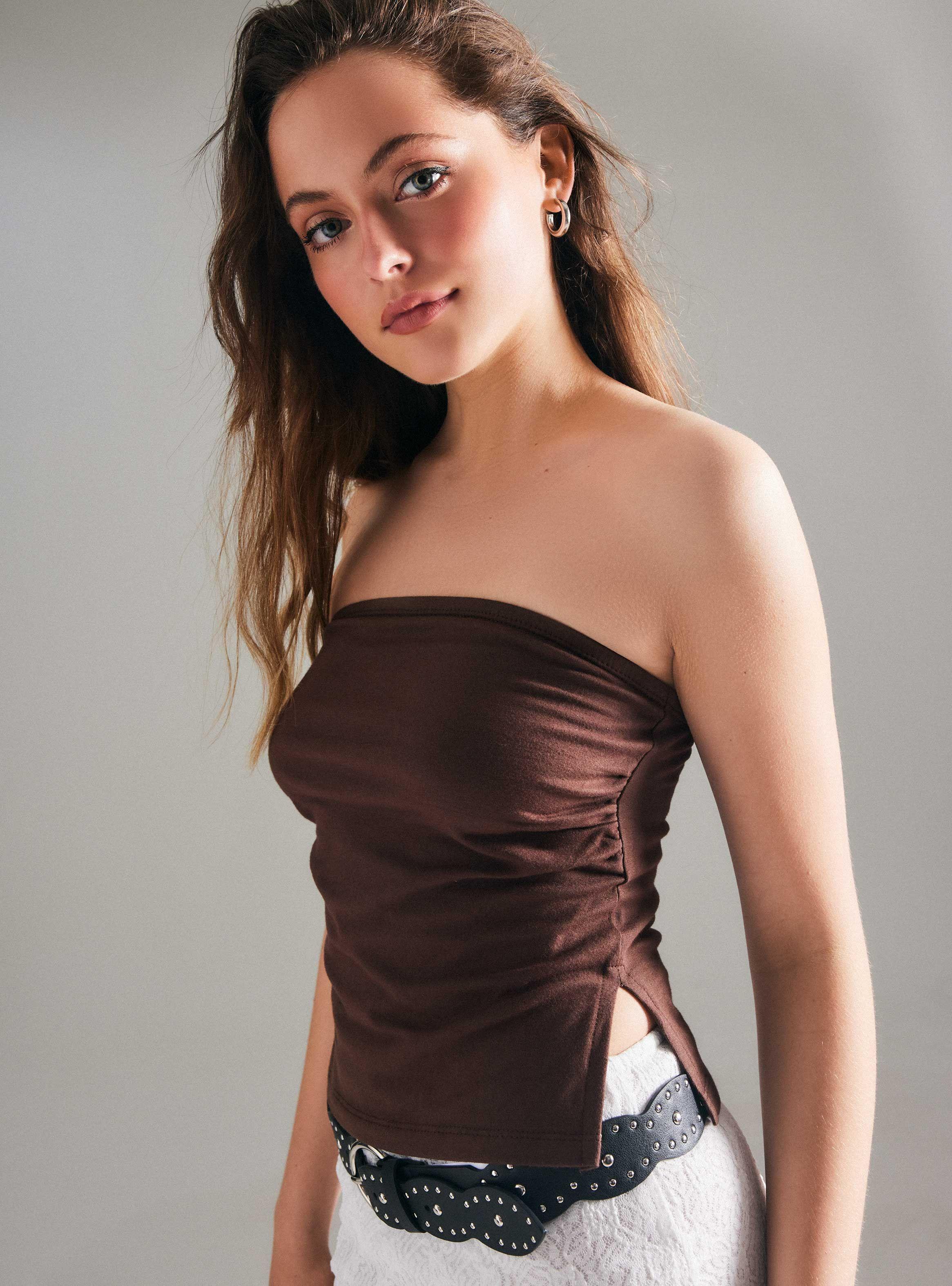 Polera Top Straples Cortes Costado-2