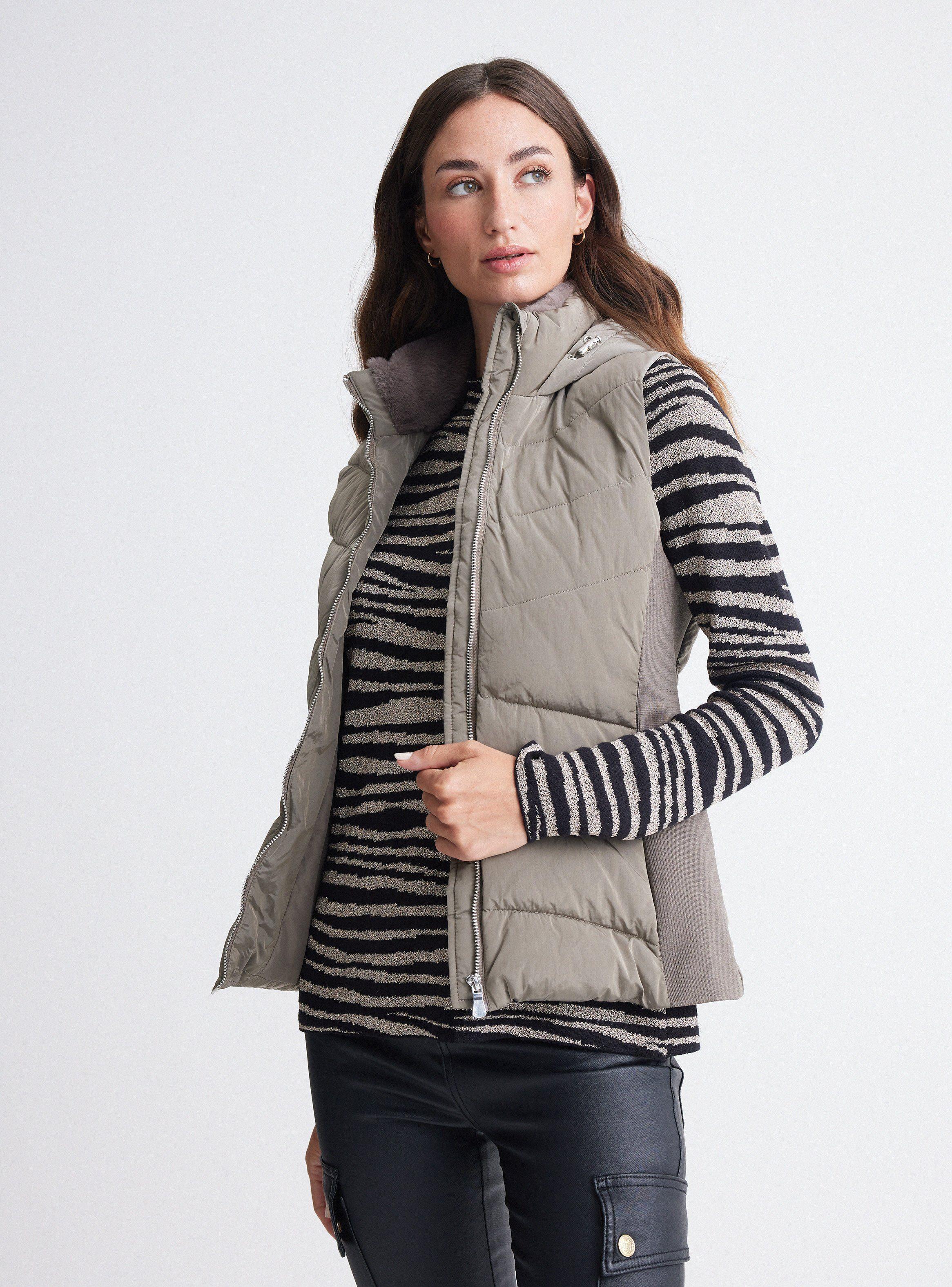Parka Sin Mangas Ajustada Acolchada-0