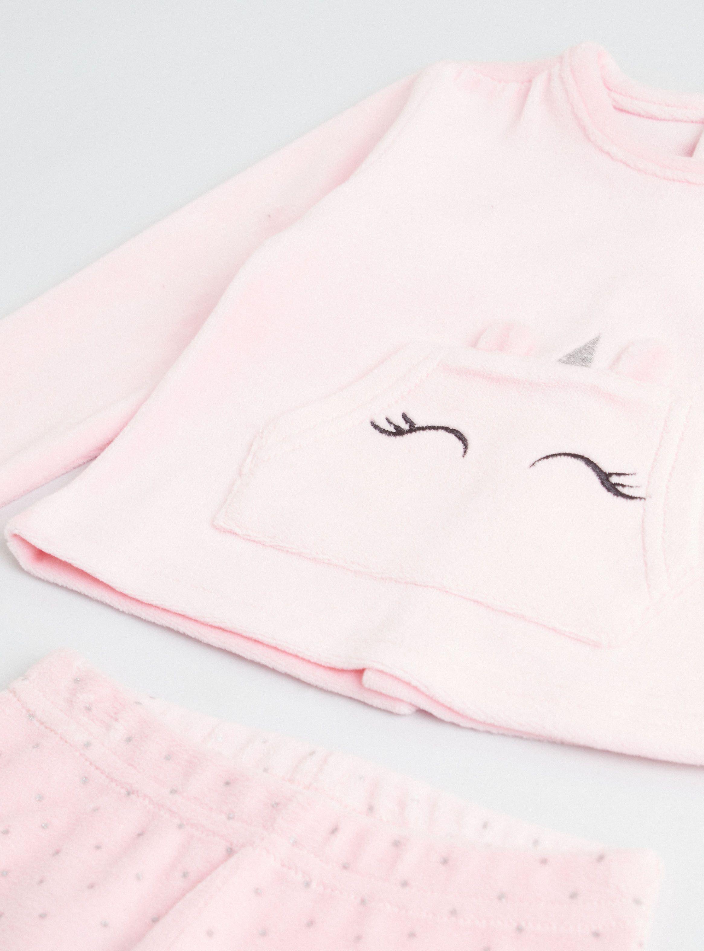 Conjunto Plush Unicornio Algodón Niña-2