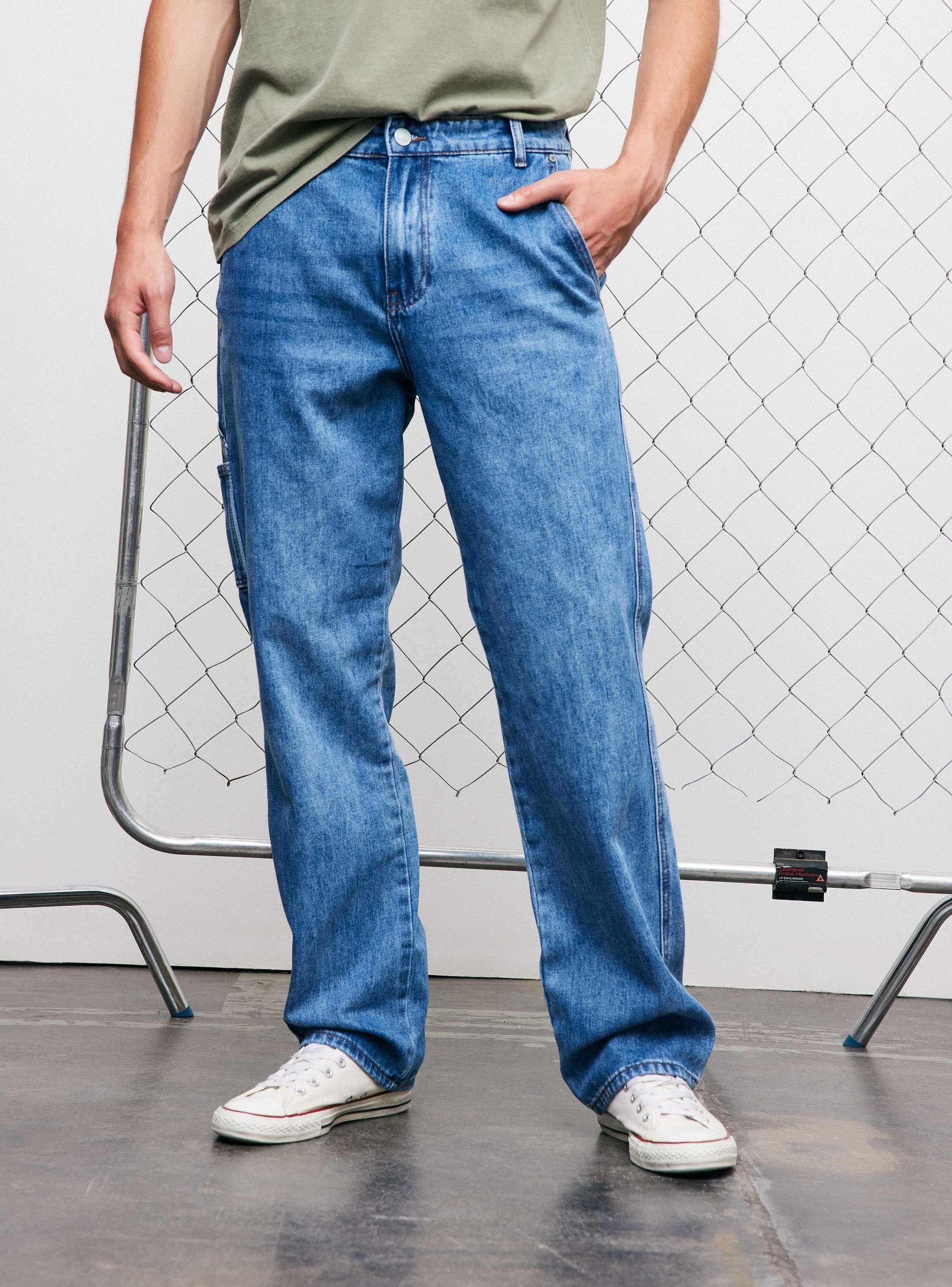 Jeans Carpintero Bolsillo Diagonal-0