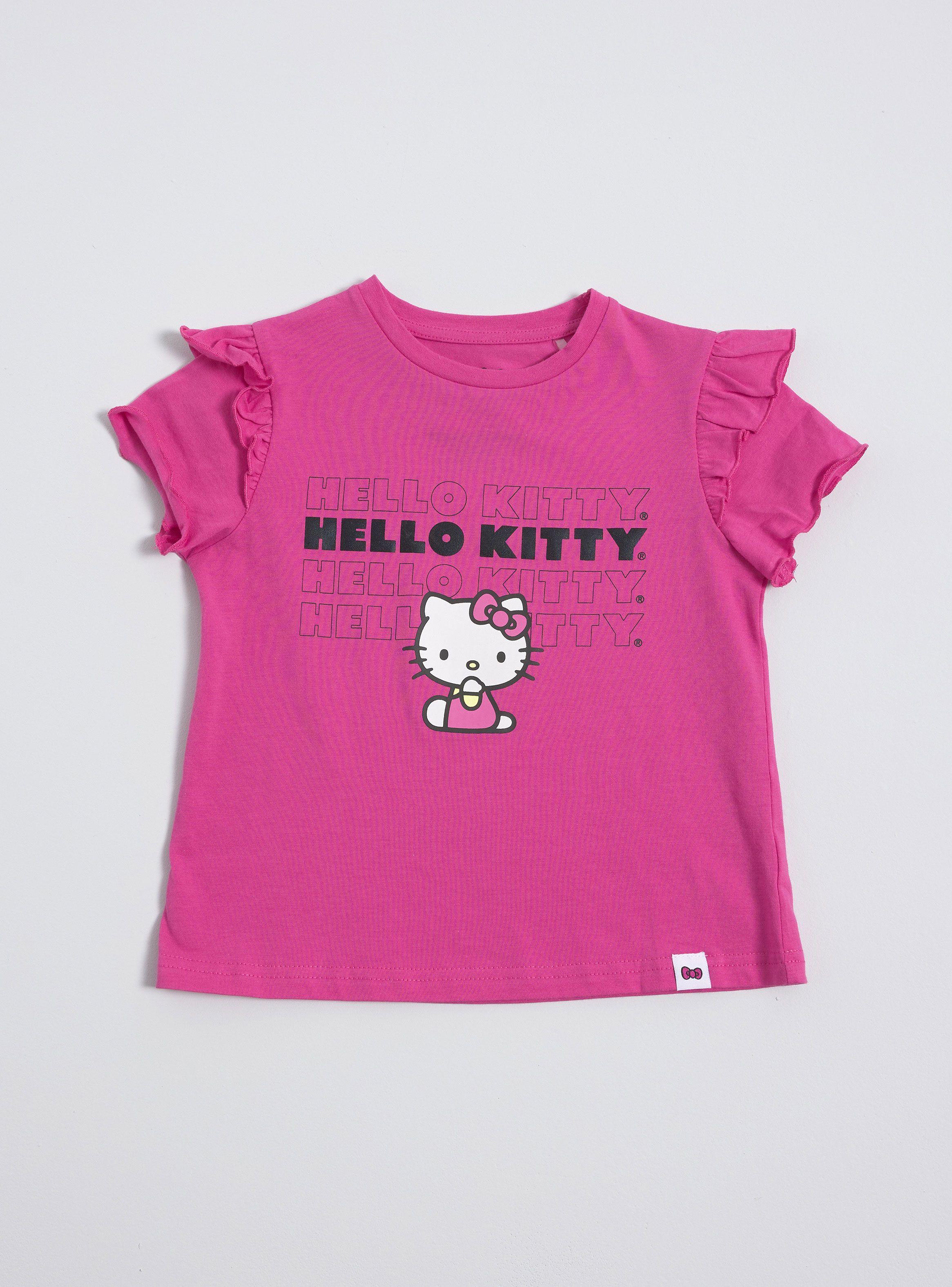 Polera Estampada Hello Kitty con Vuelos y Glitter-2