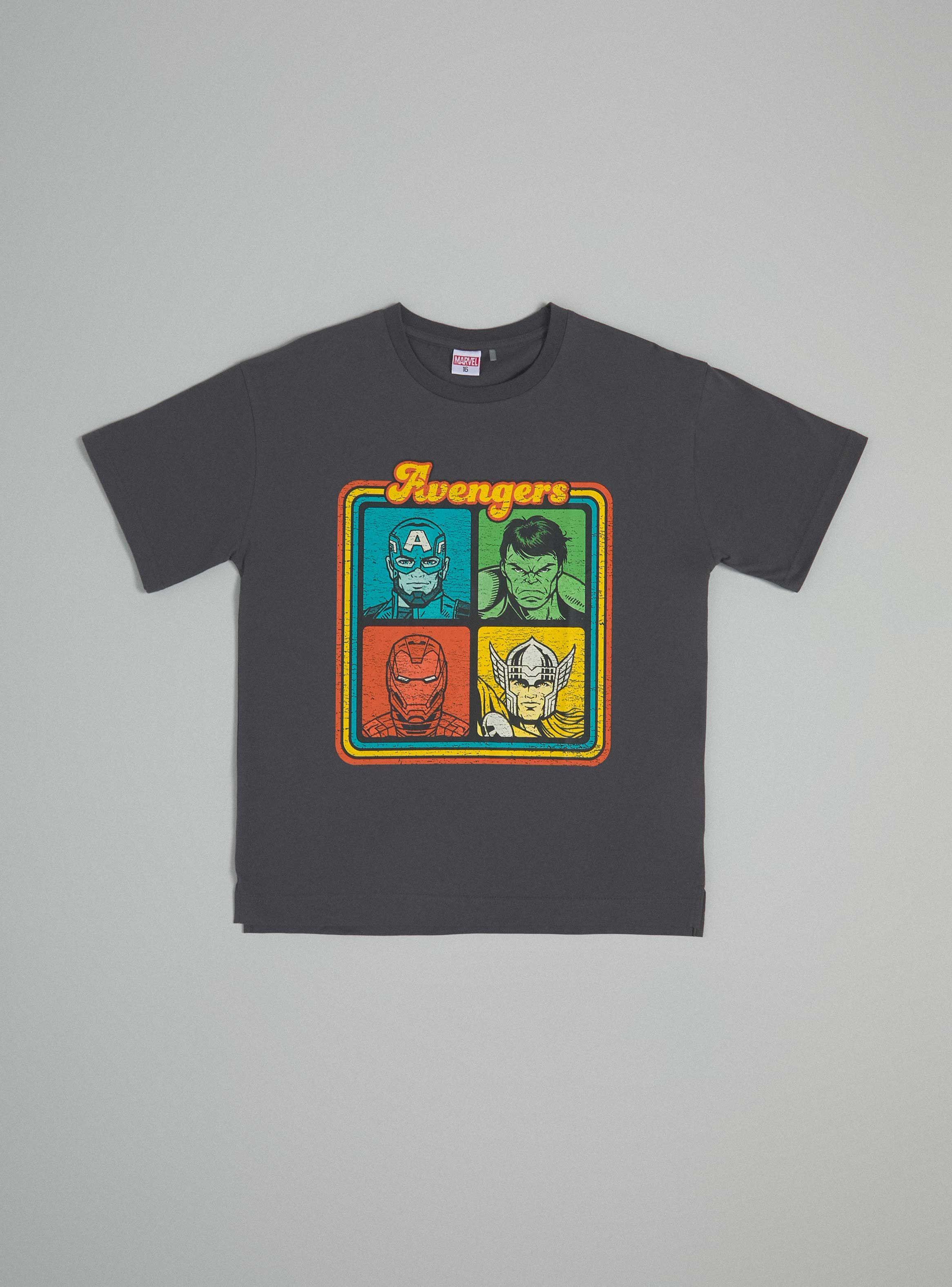 Polera Manga Corta Estampada Avengers Marvel-2