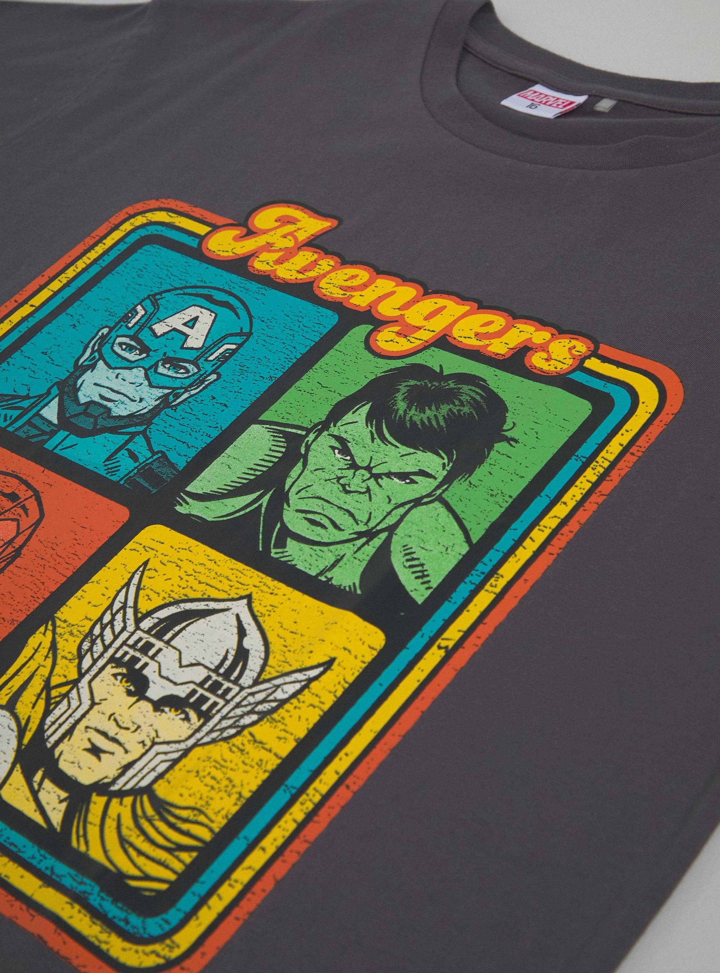 Polera Manga Corta Estampada Avengers Marvel-4