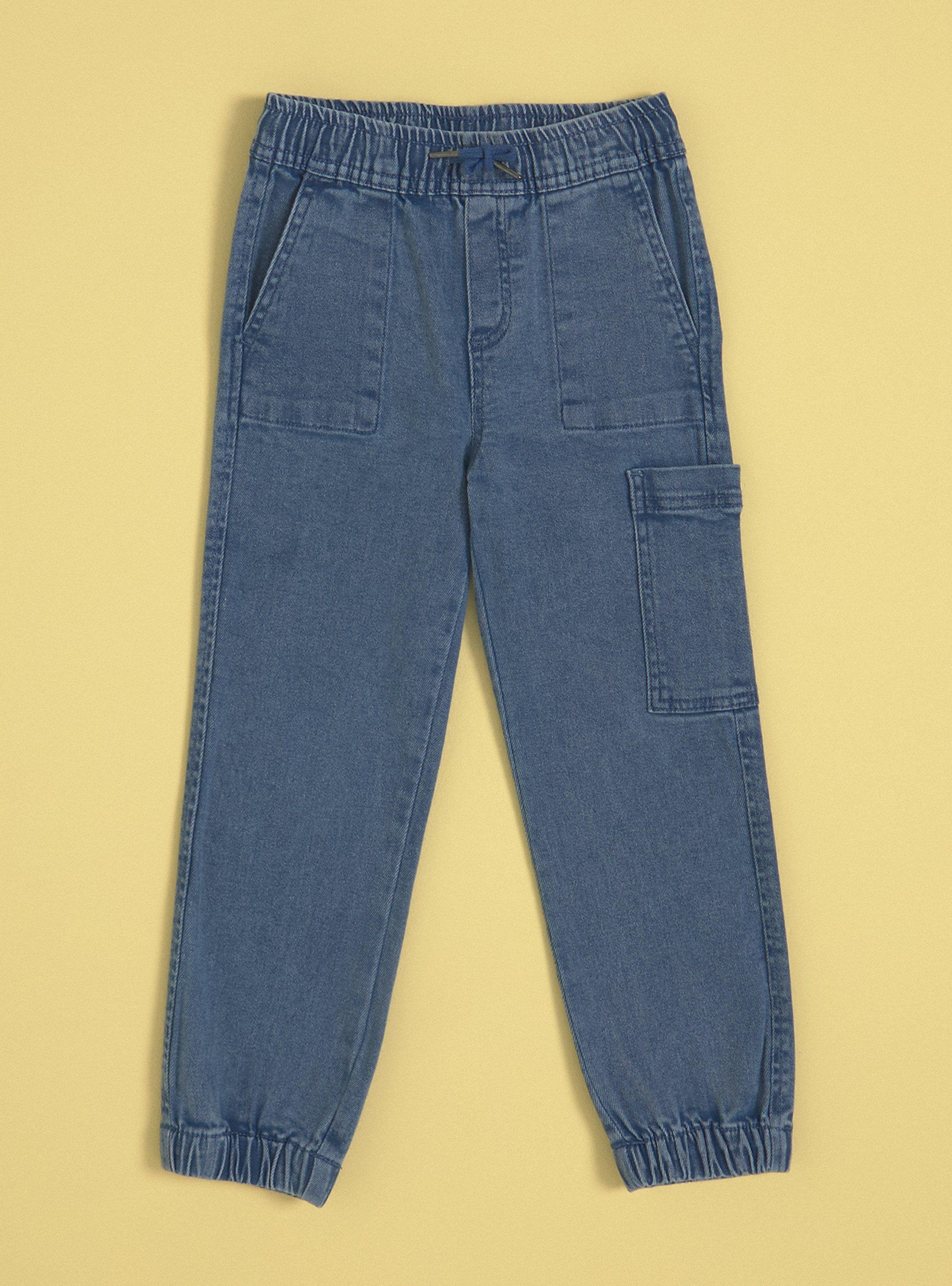 Jeans Denim Cargo Acid Wash-2