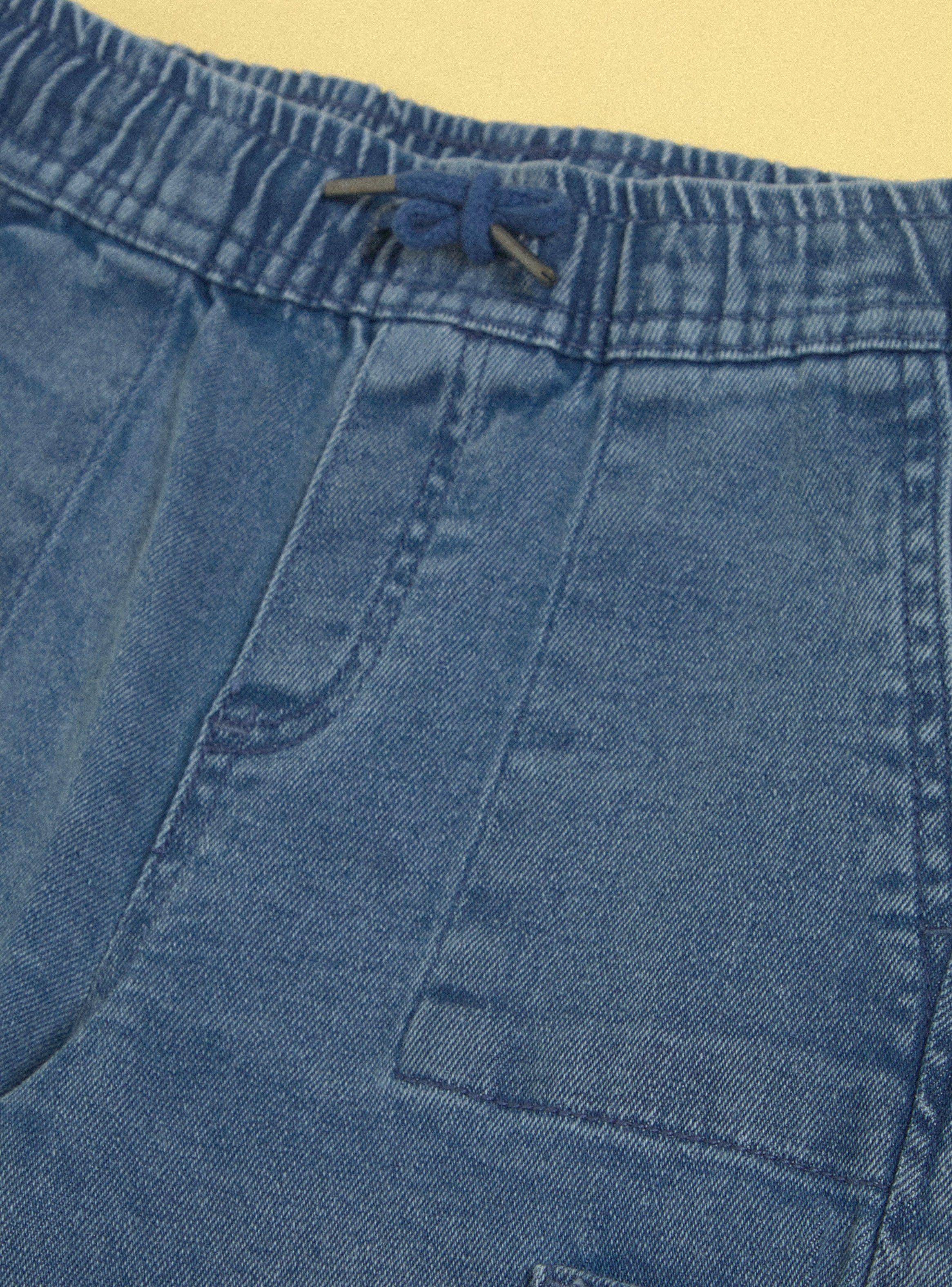 Jeans Denim Cargo Acid Wash-3
