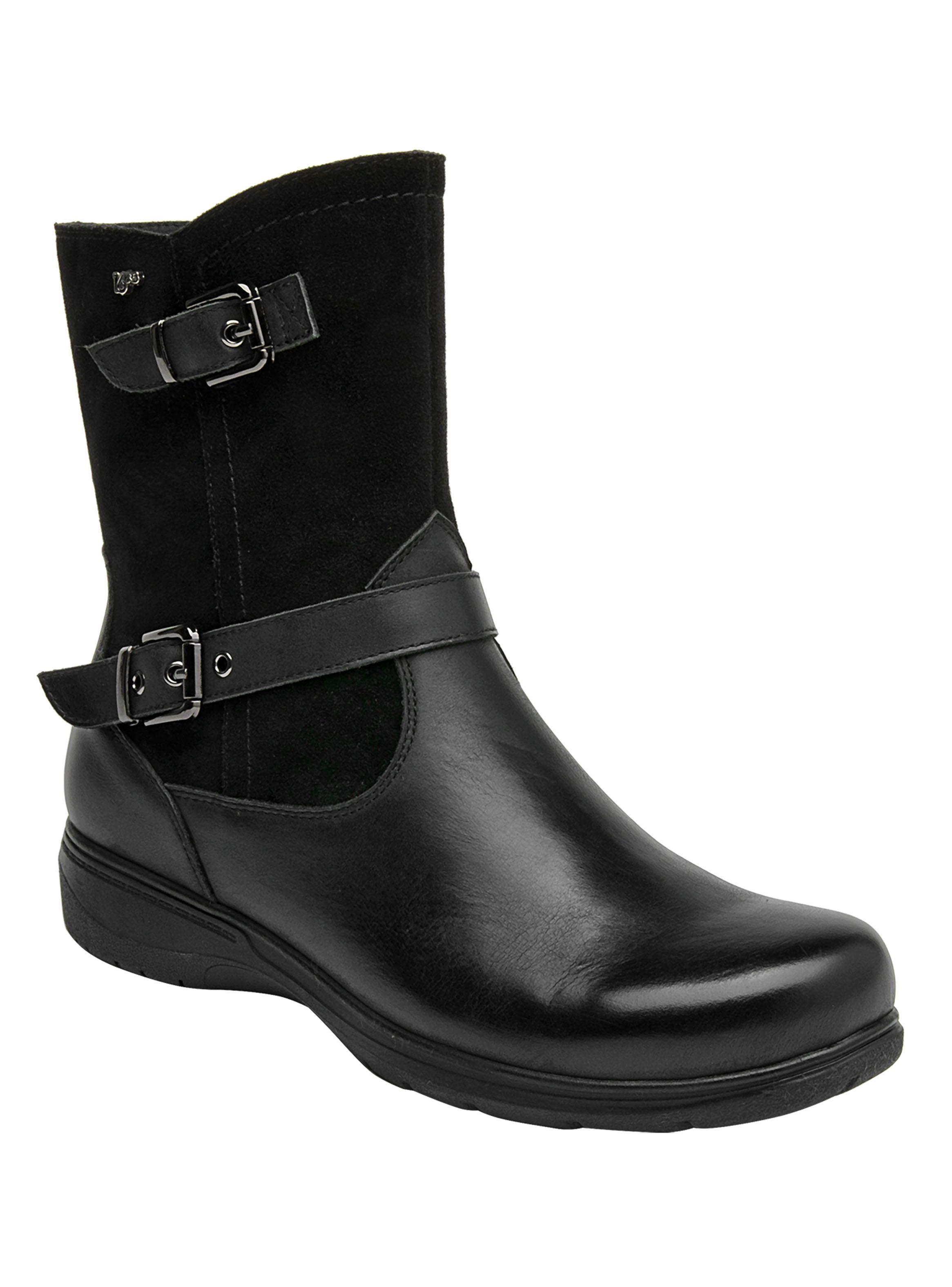 Botín Caña Alta Casual Hebiella L086 Cuero Mujer-1