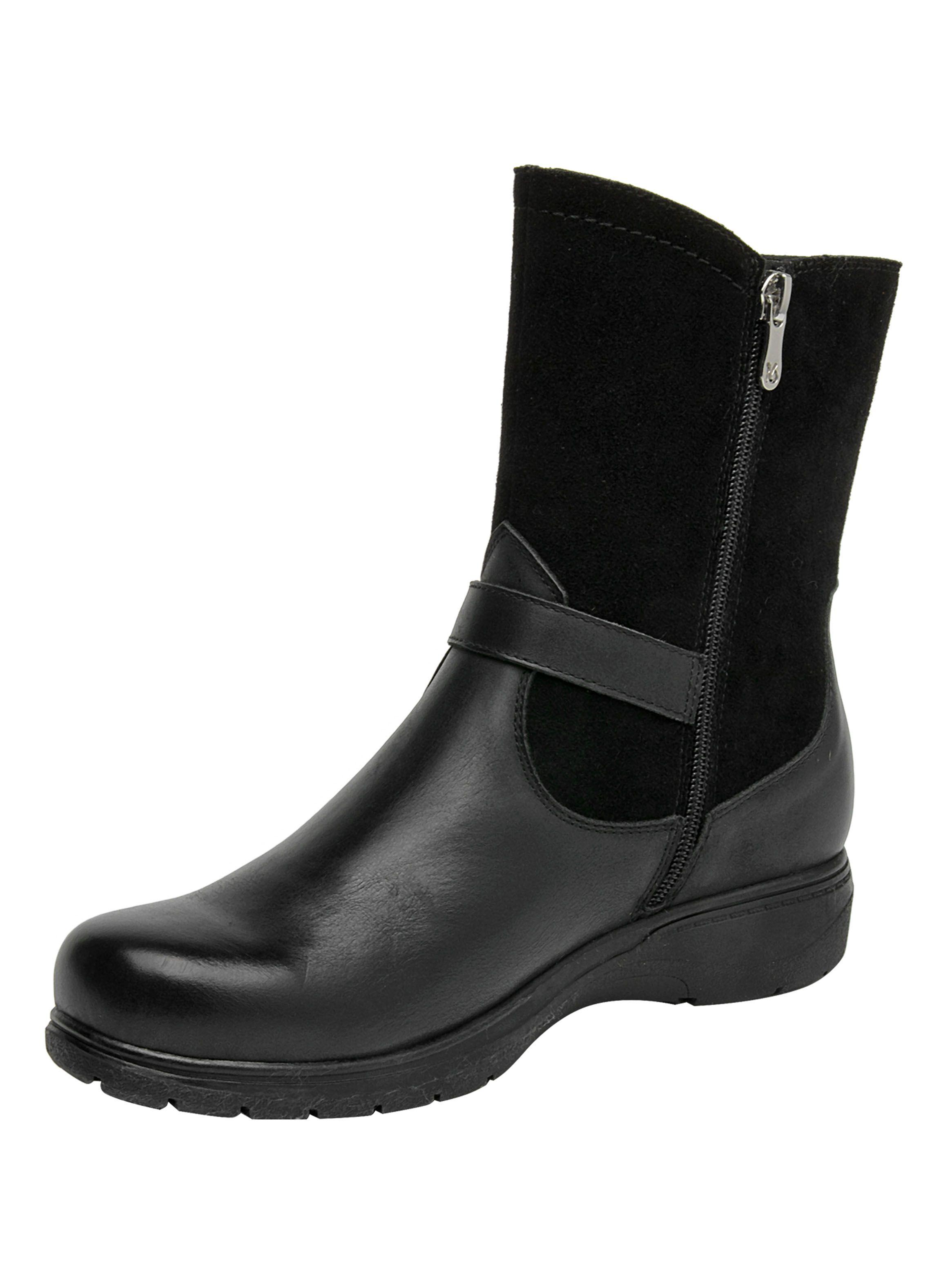 Botín Caña Alta Casual Hebiella L086 Cuero Mujer-3