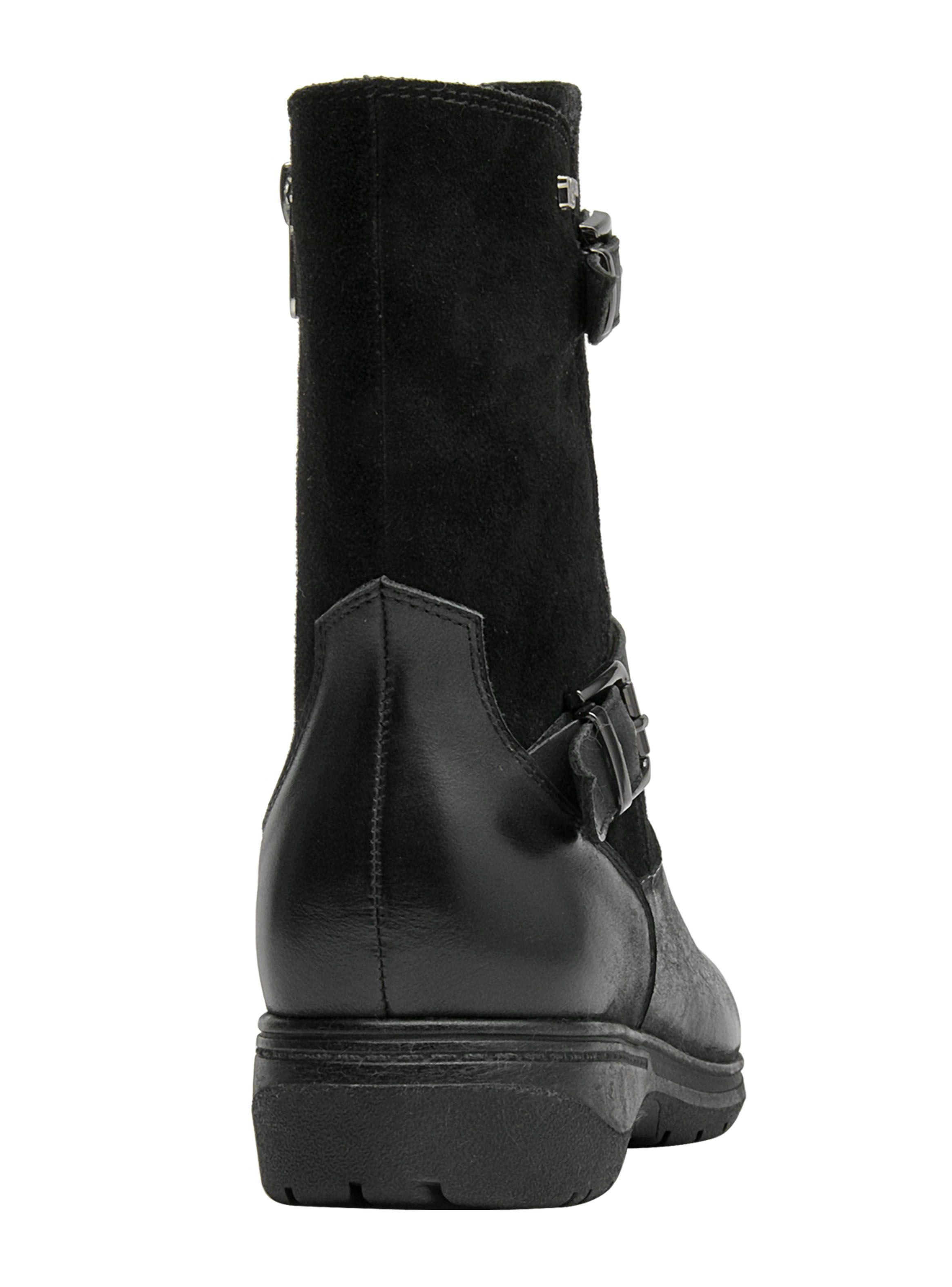 Botín Caña Alta Casual Hebiella L086 Cuero Mujer-4