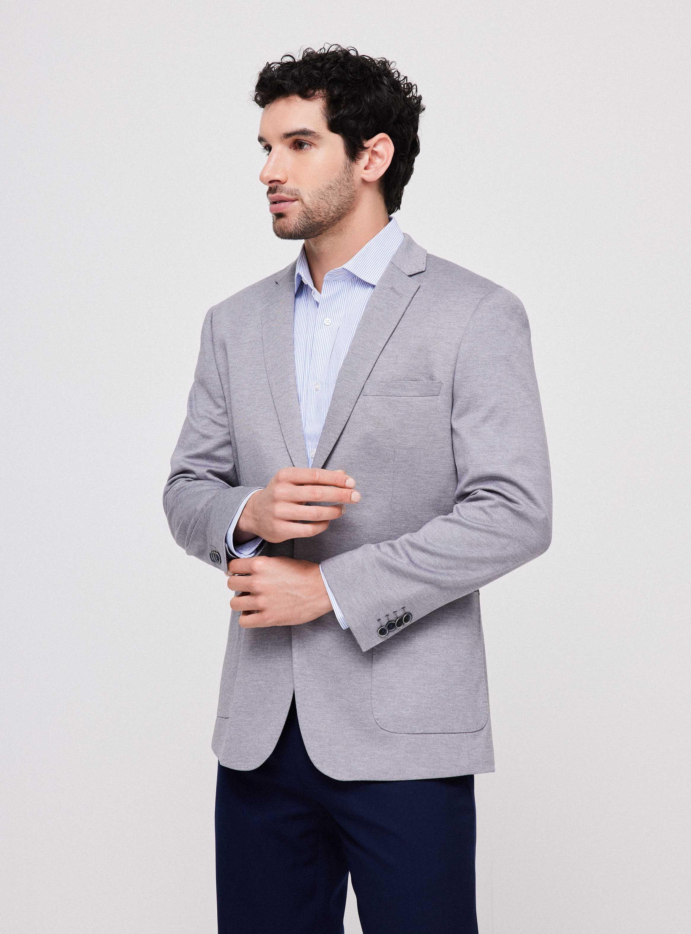 Vestón Calce Recto Knit-0