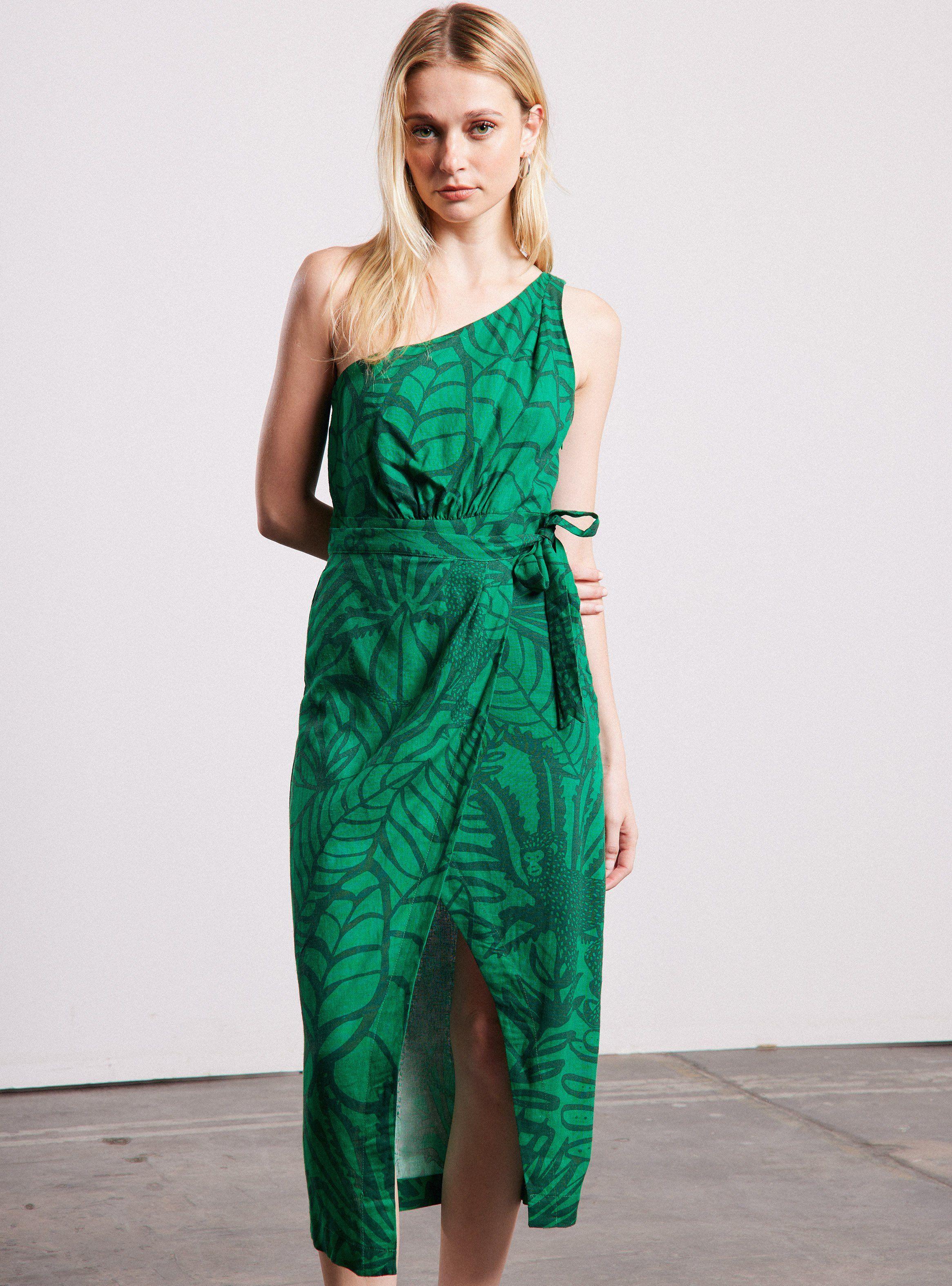 Vestido Una Manga Full Print-0