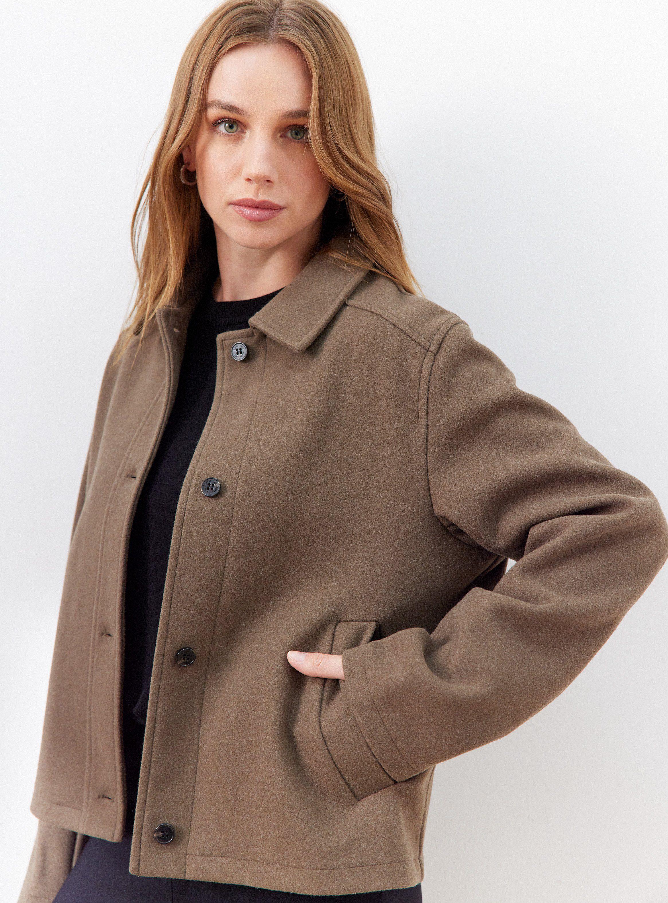 Chaqueta Crop de Paño-2