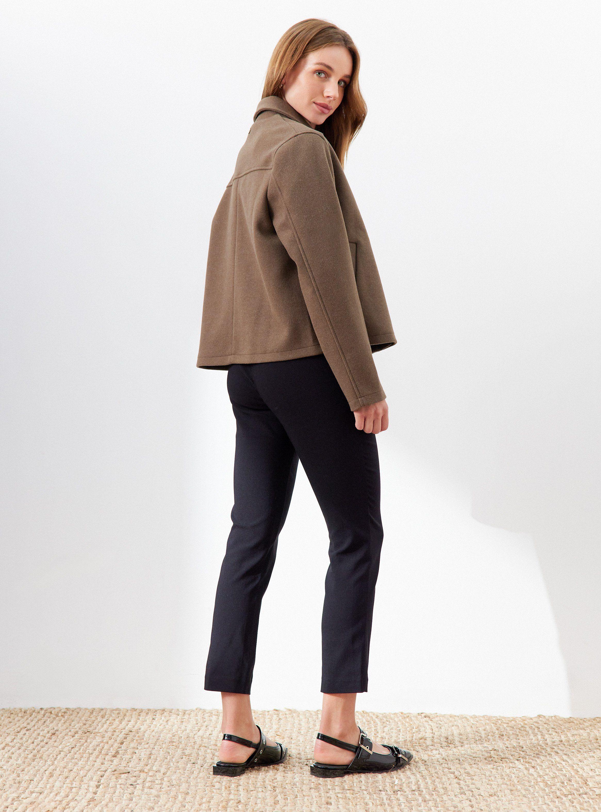 Chaqueta Crop de Paño-5