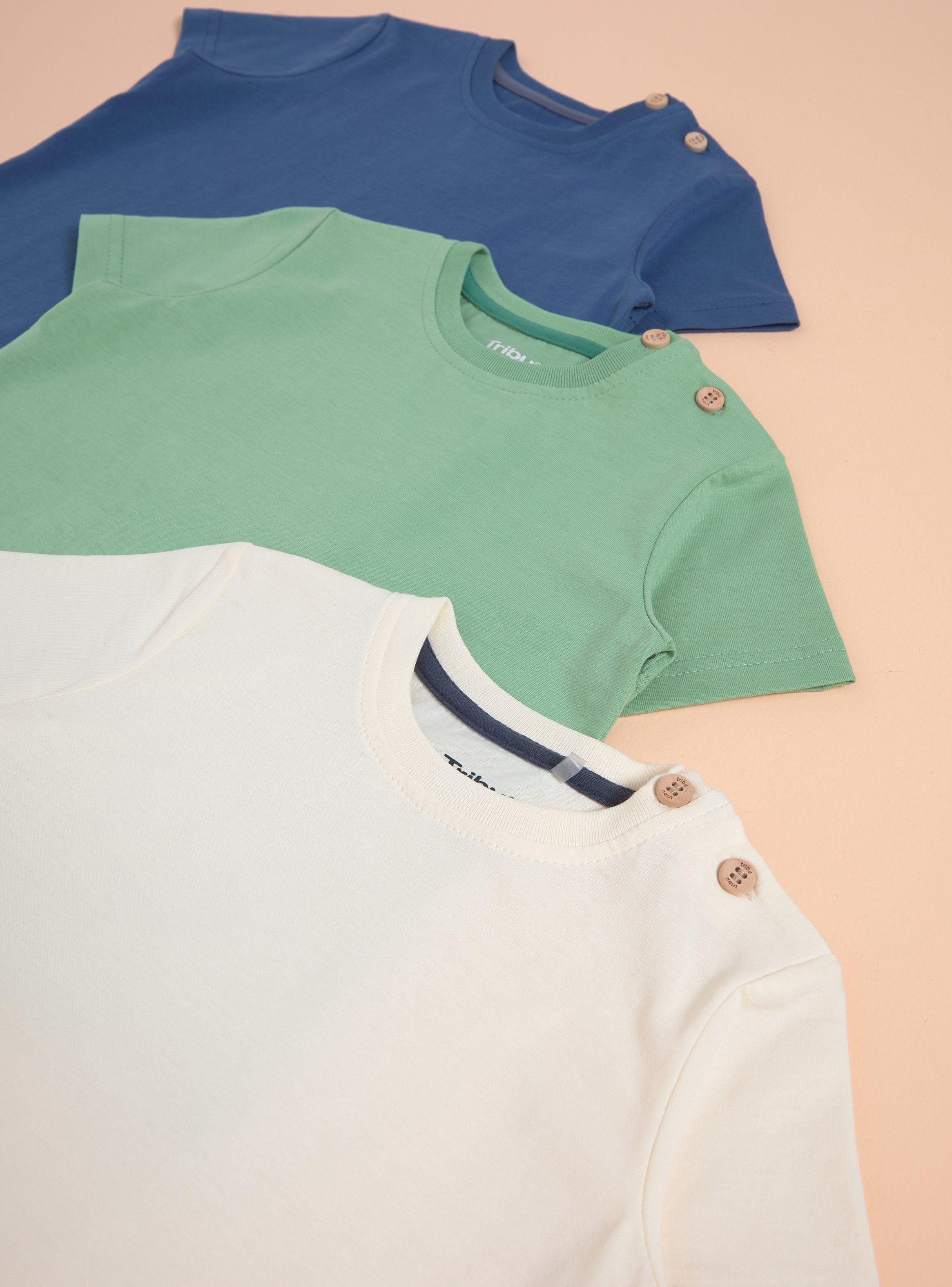 Polera Tripack de Colores Sólidos-2