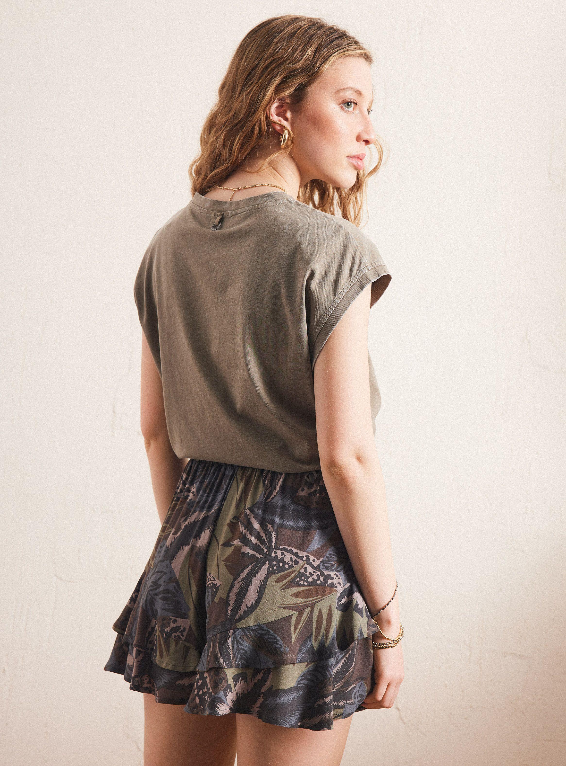 Short Estampado con Vuelos-1