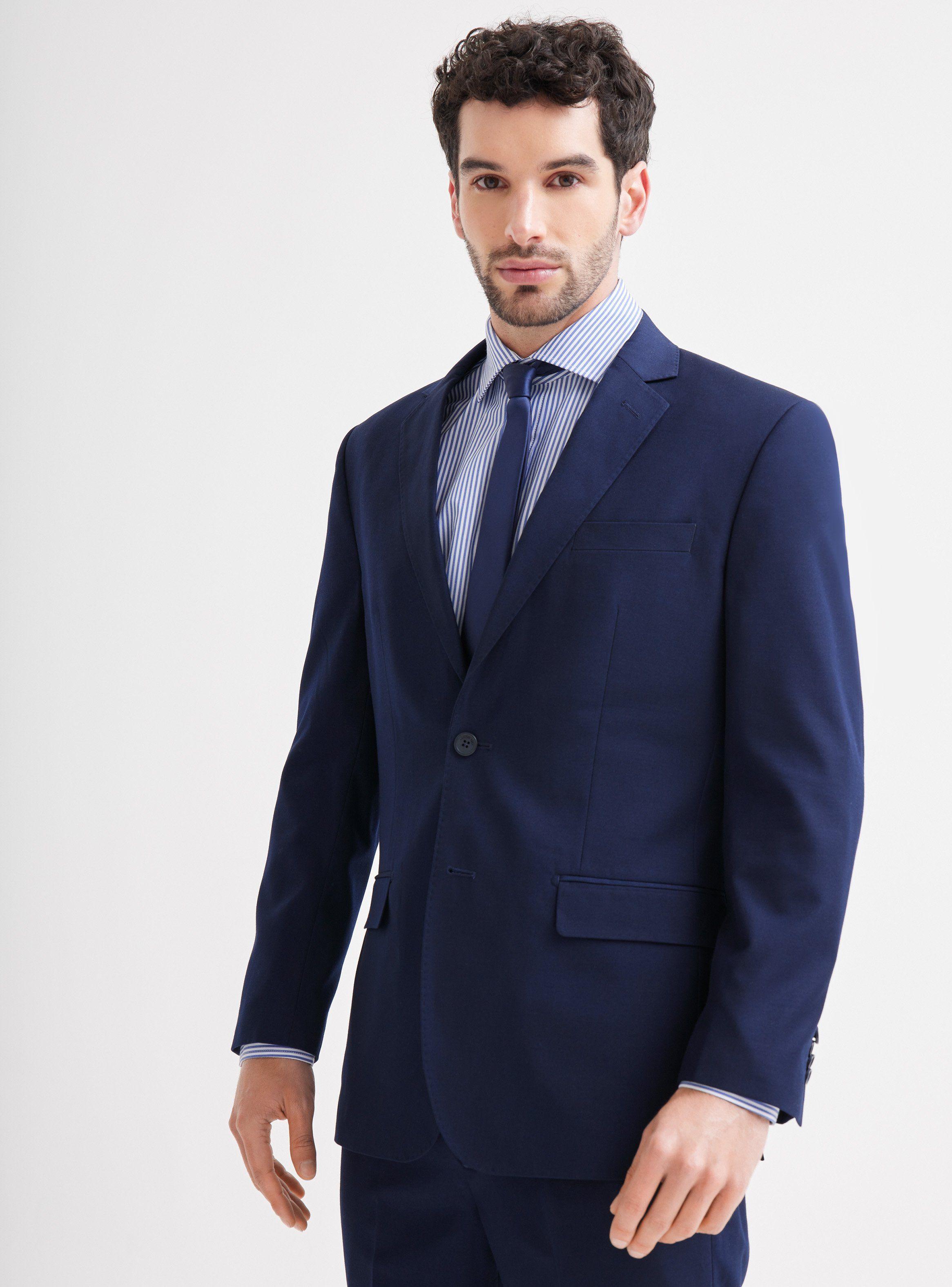 Traje Lana Poliéster Liso Regular Fit-0