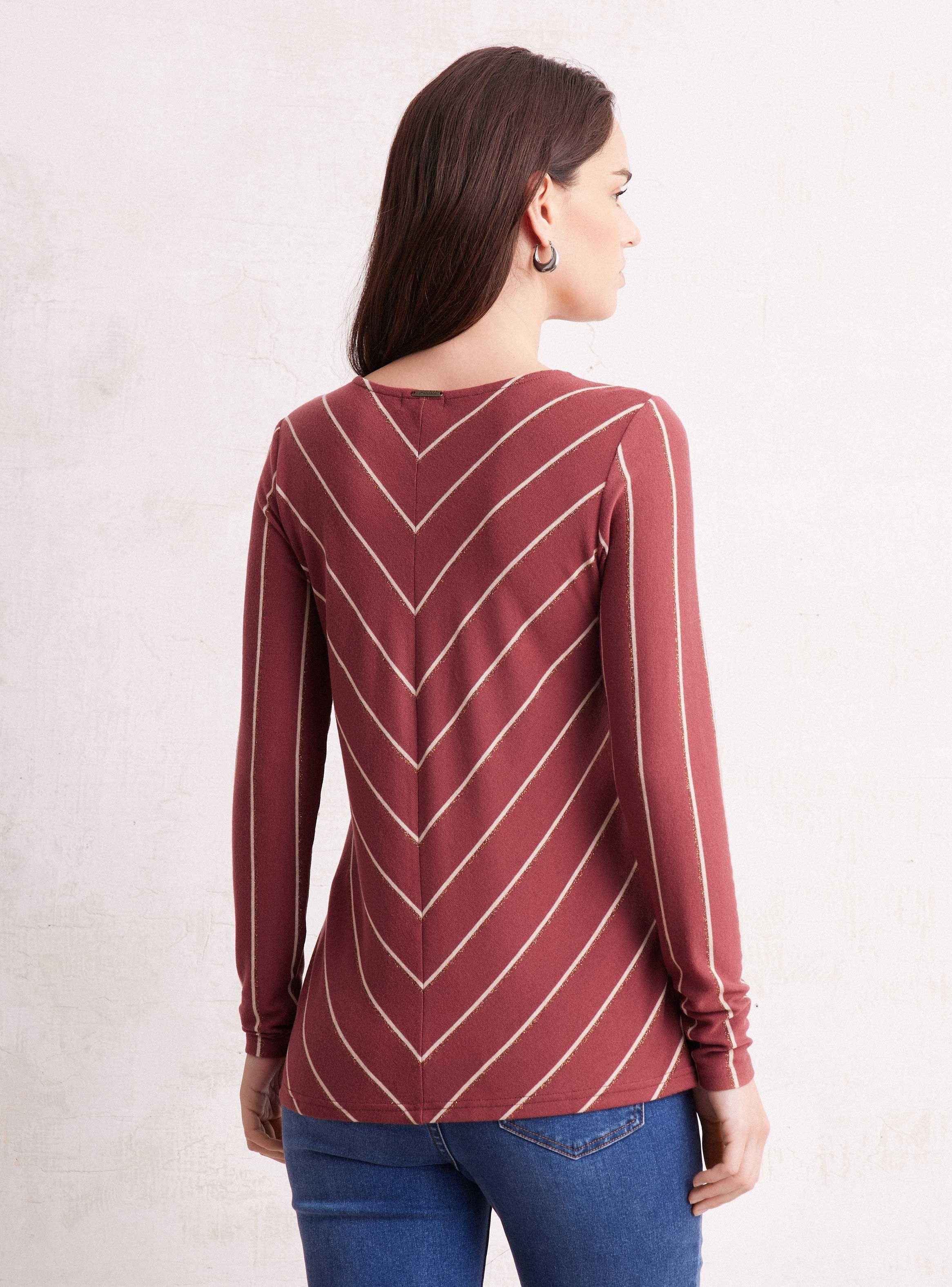 Polera Tejida con Líneas Metalizadas-1