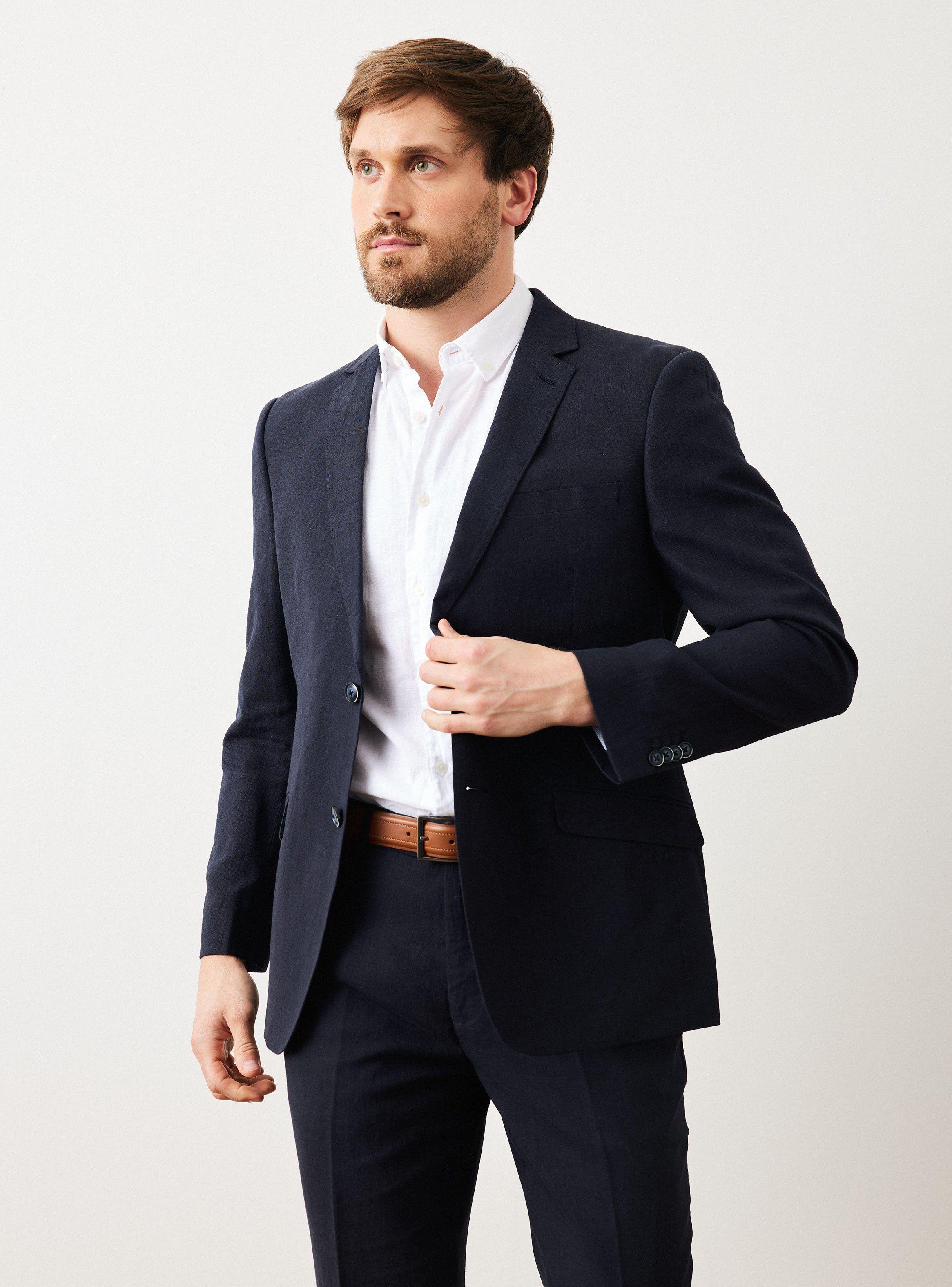Traje Recto Lino Slim Fit-0