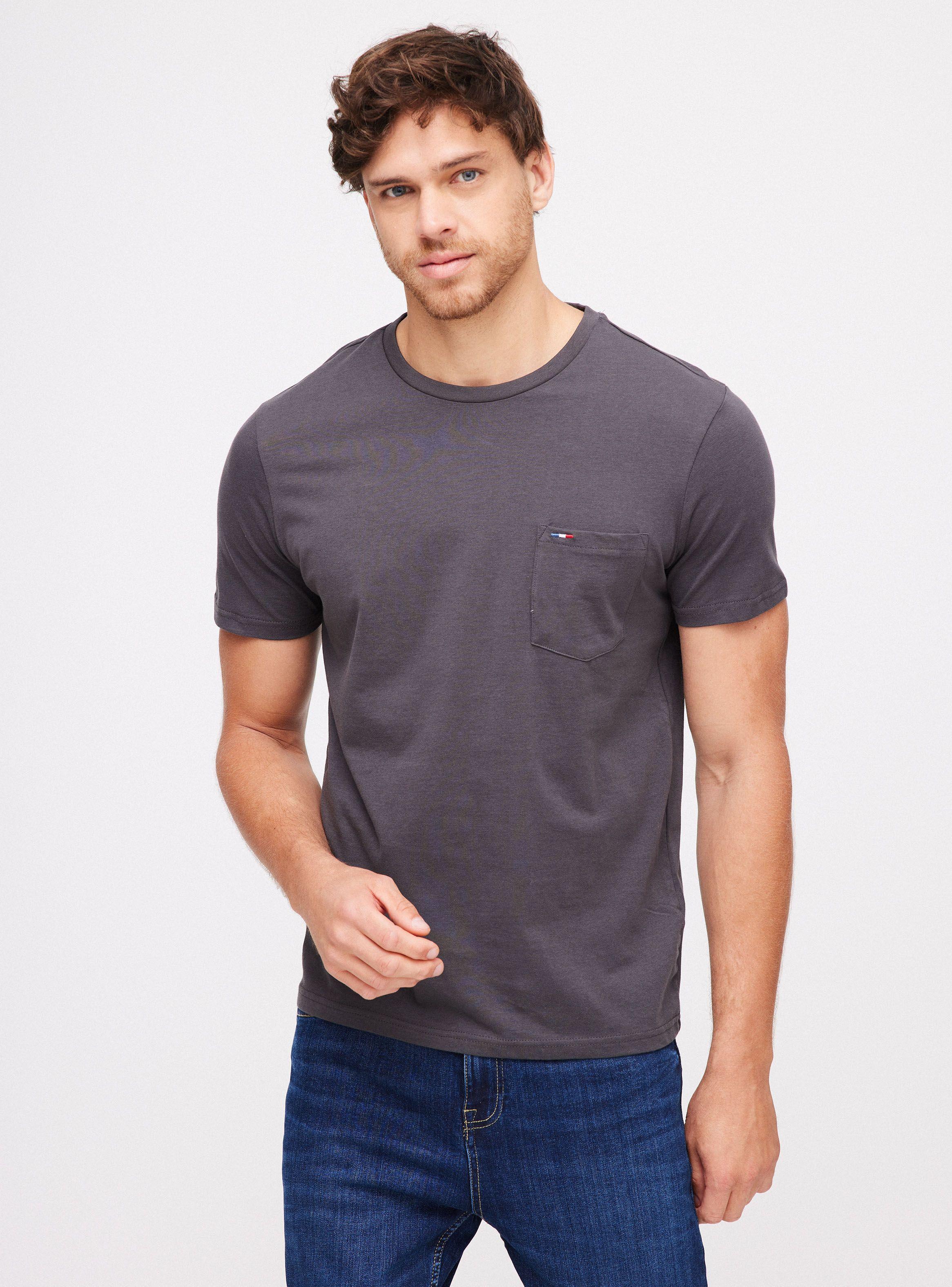 Polera Crew Neck con Bolsillo Algodón-0