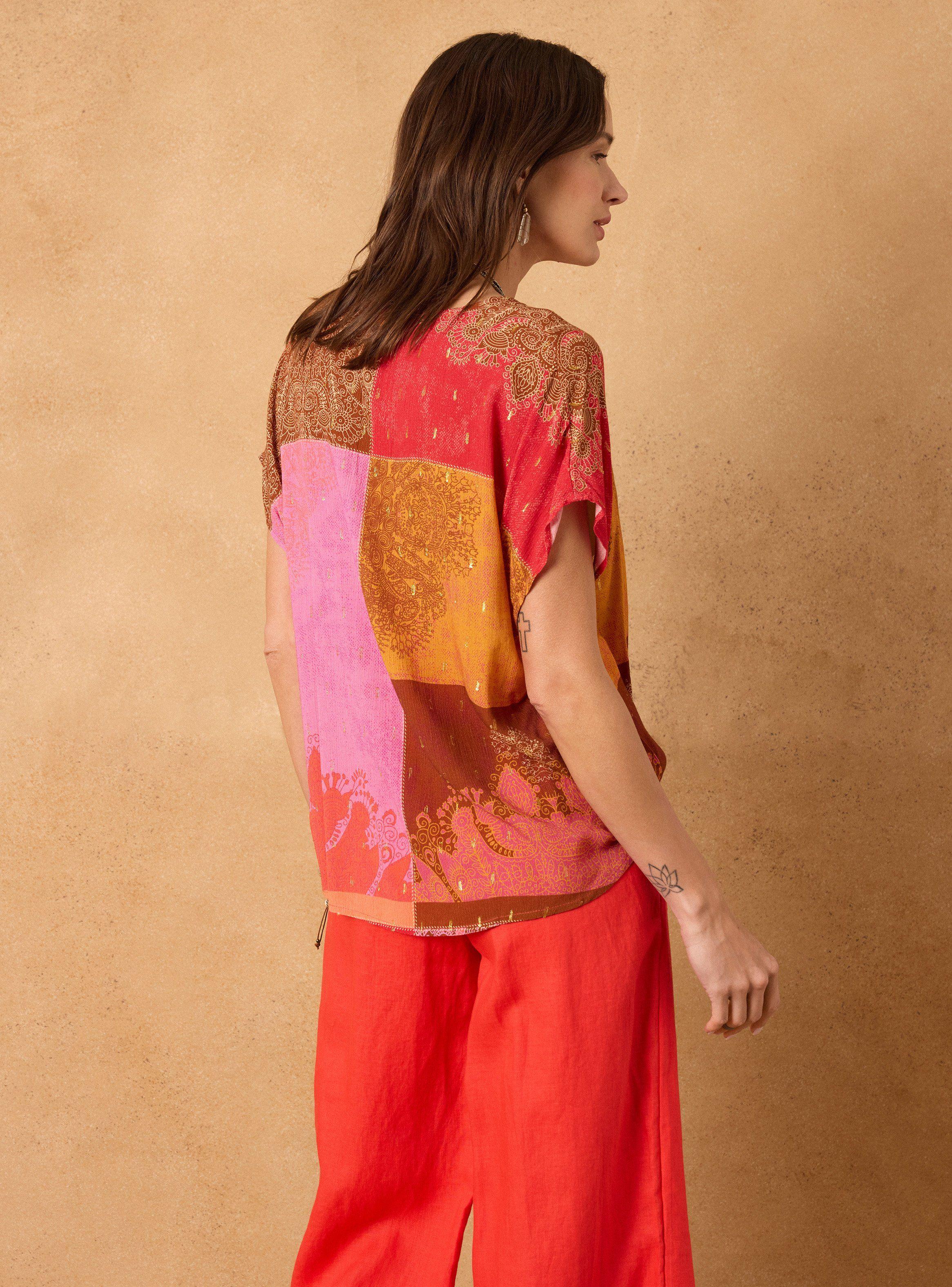 Blusa Estampada Anudada-1