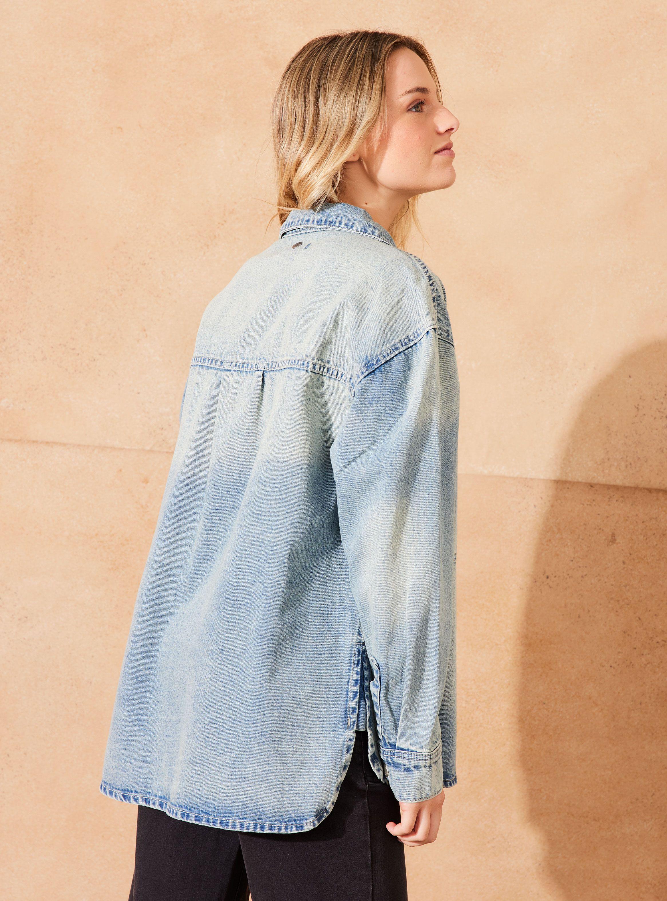 Chaqueta Sobrecamisa Denim Lavada-1