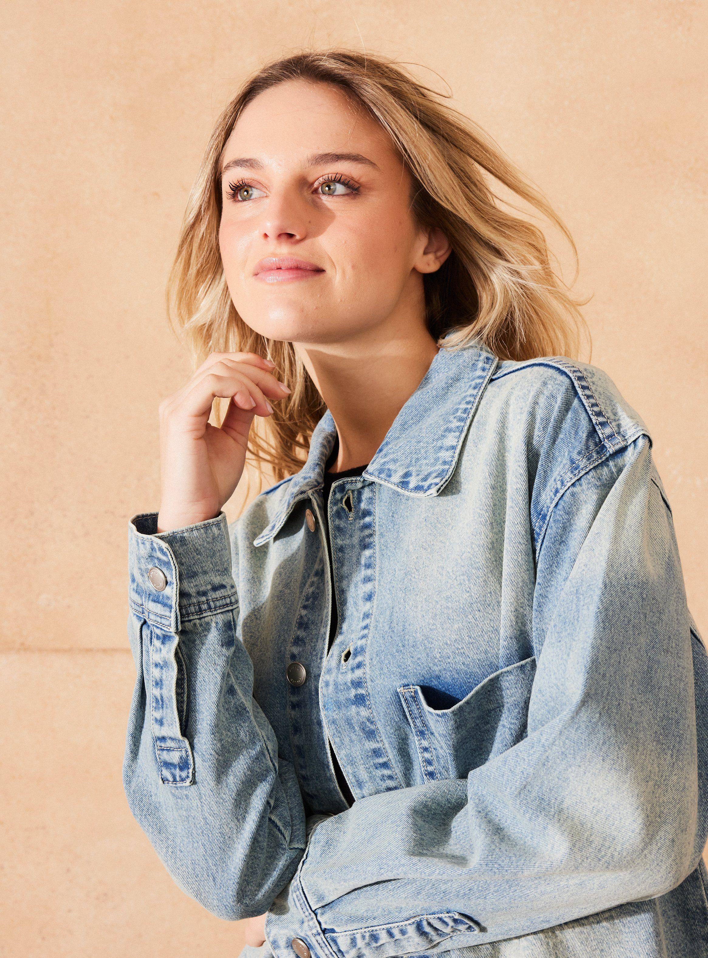 Chaqueta Sobrecamisa Denim Lavada-2