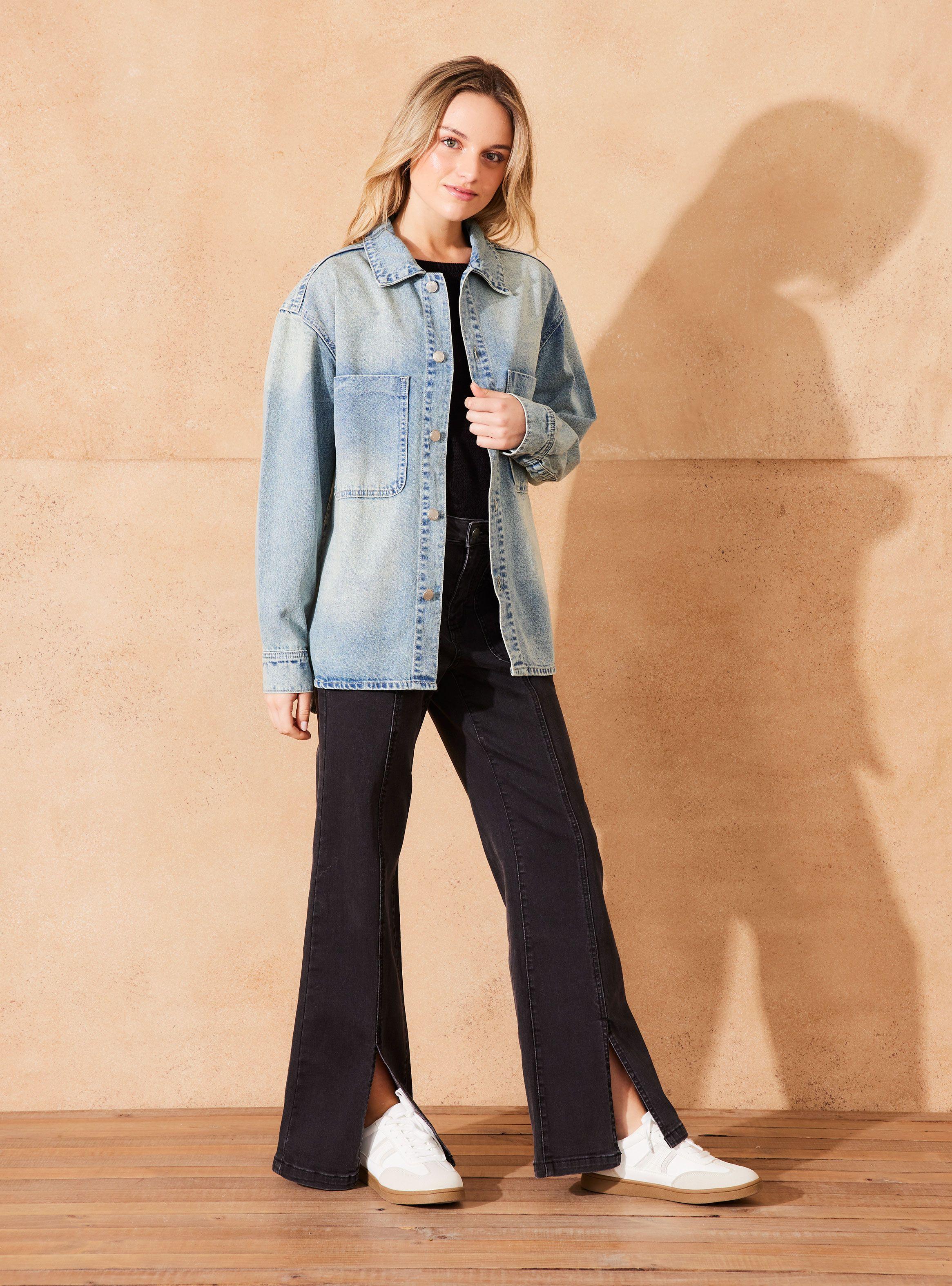 Chaqueta Sobrecamisa Denim Lavada-4