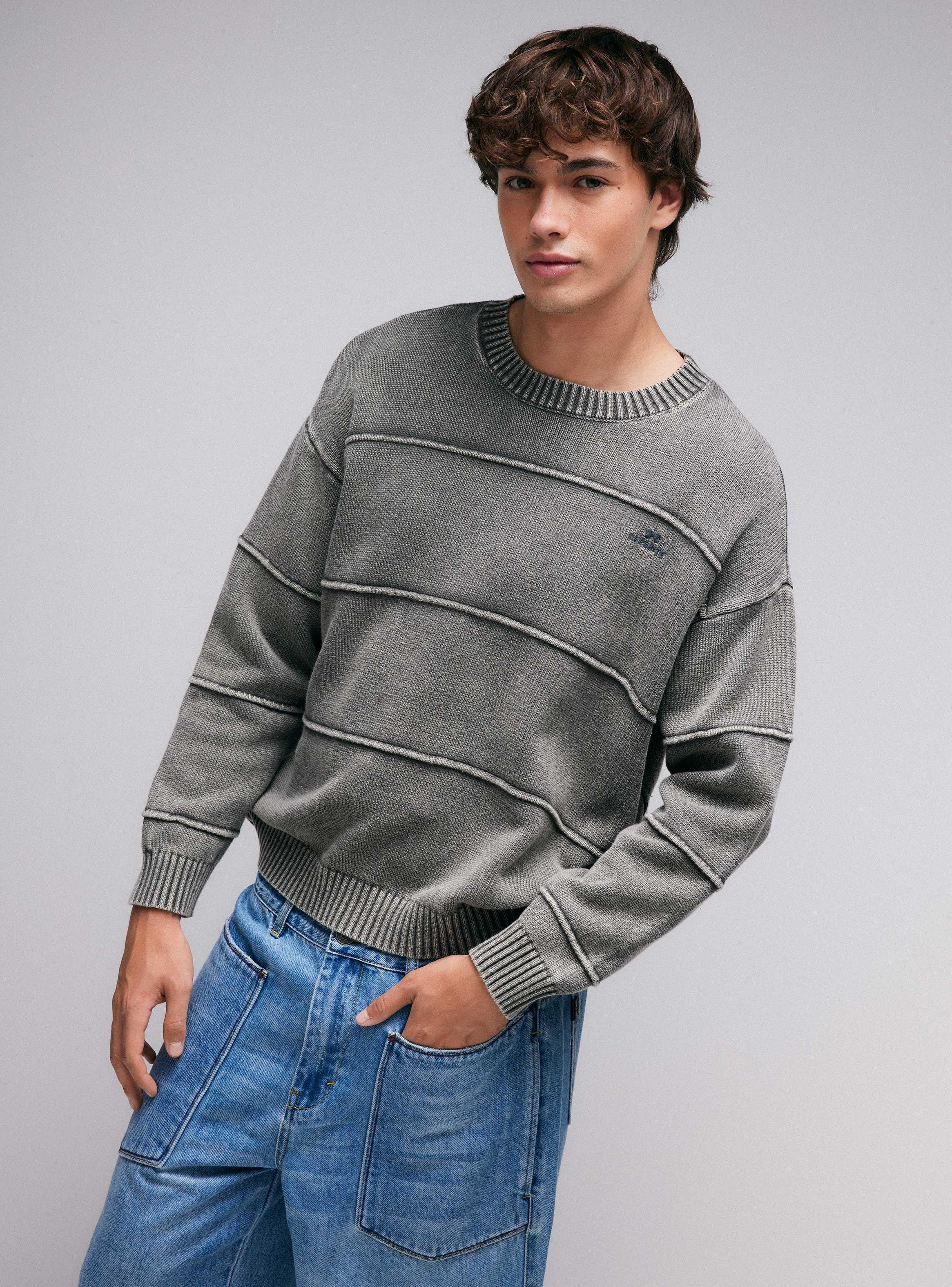 Sweater Jaspeado Cuello Redondo-0