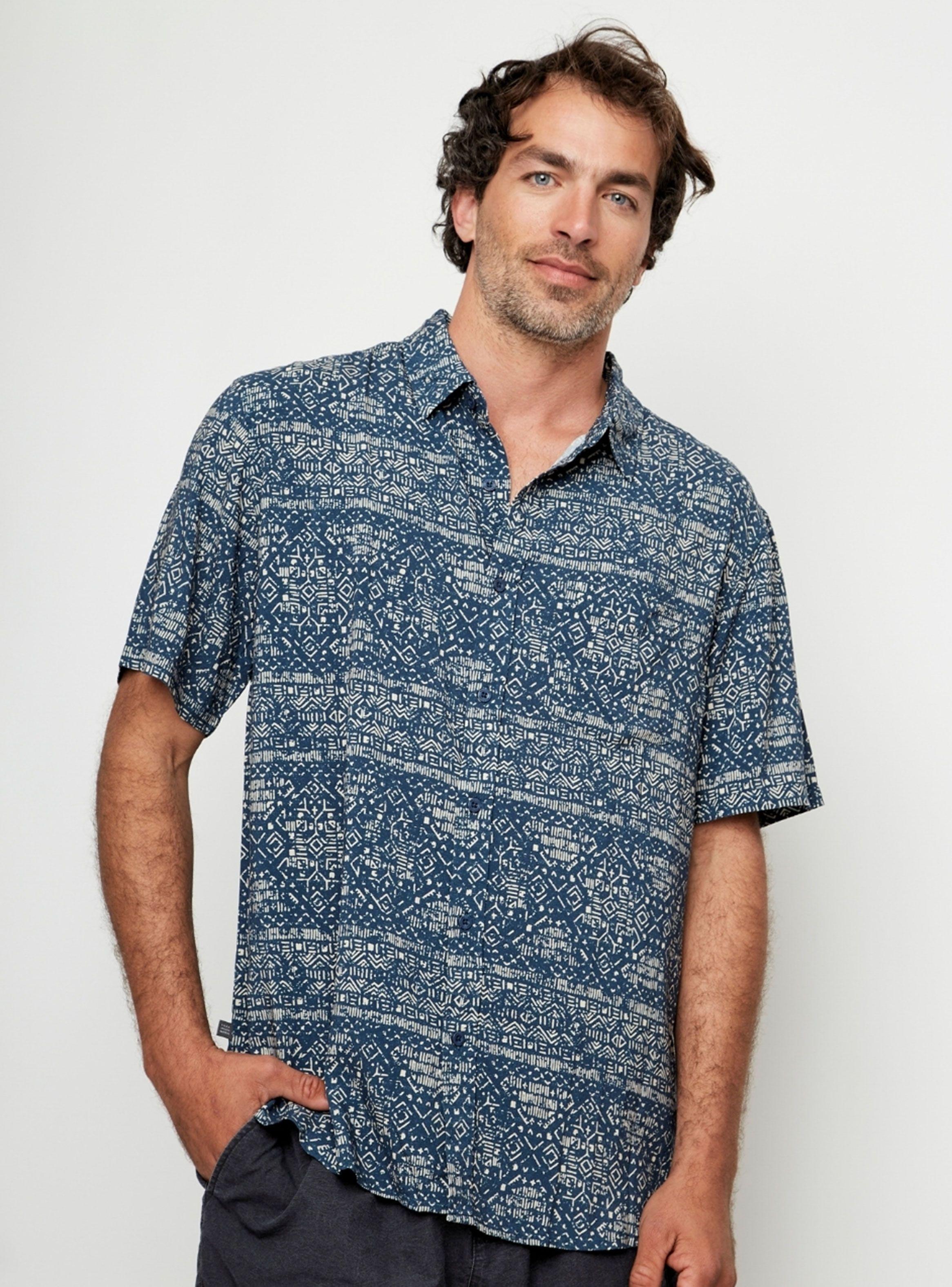 Camisa Mero Fibra Regular Origen Natural Tribal Crudo-0