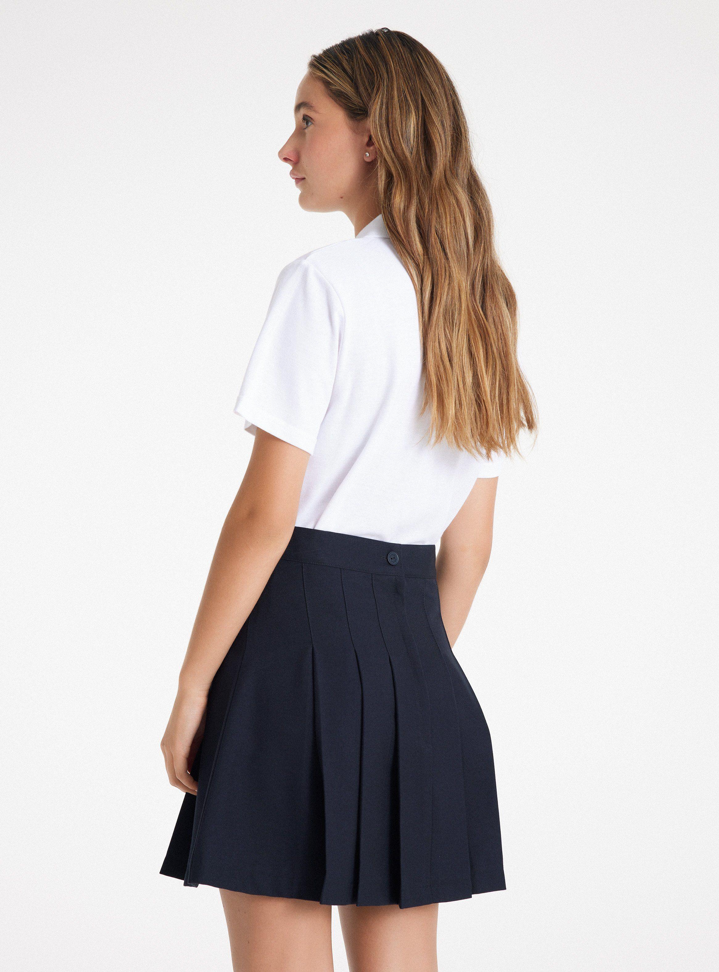 Falda Azul Tableada De 38 A 48-1