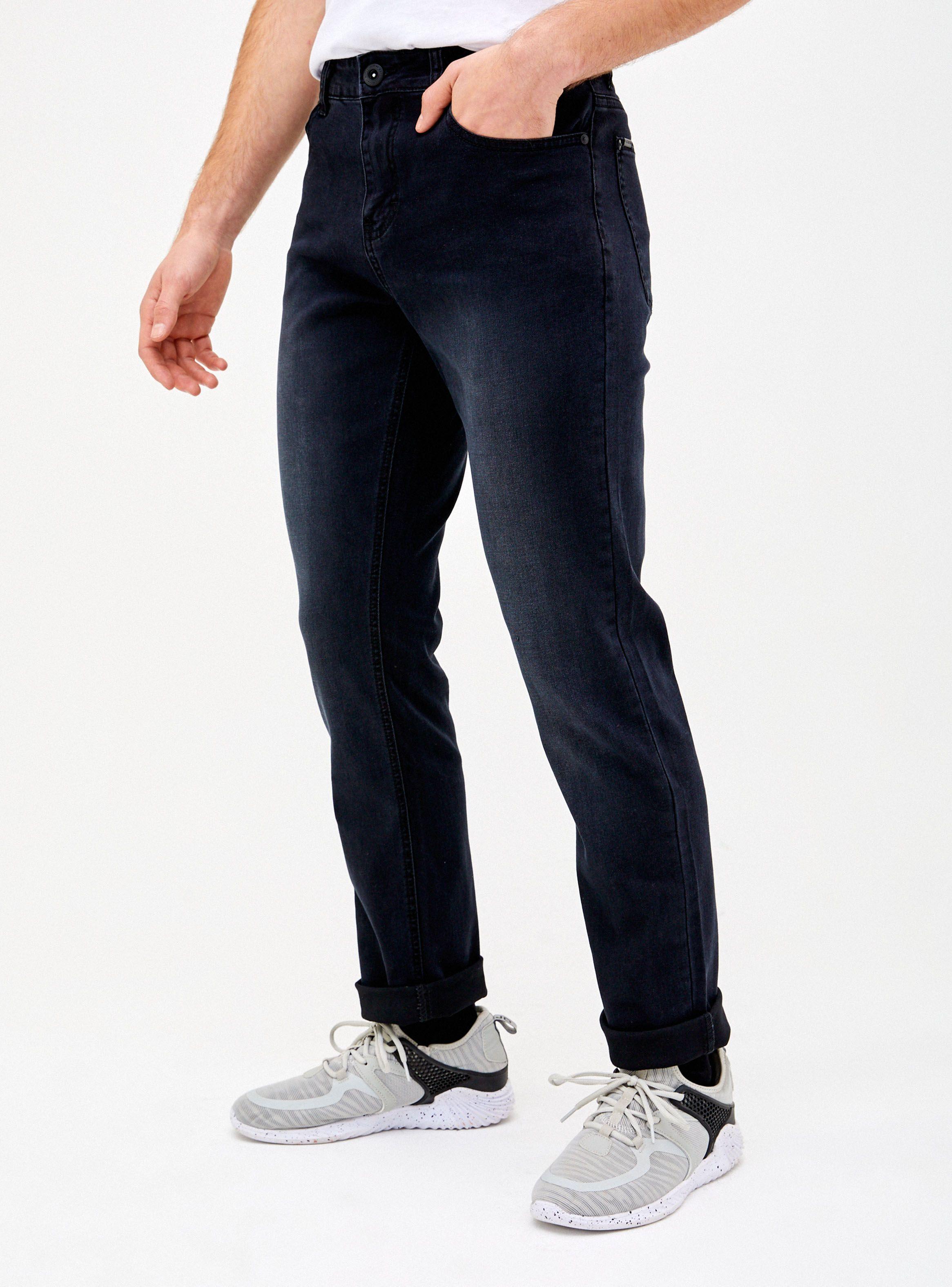Jeans Liso Slim Fit Negro-0