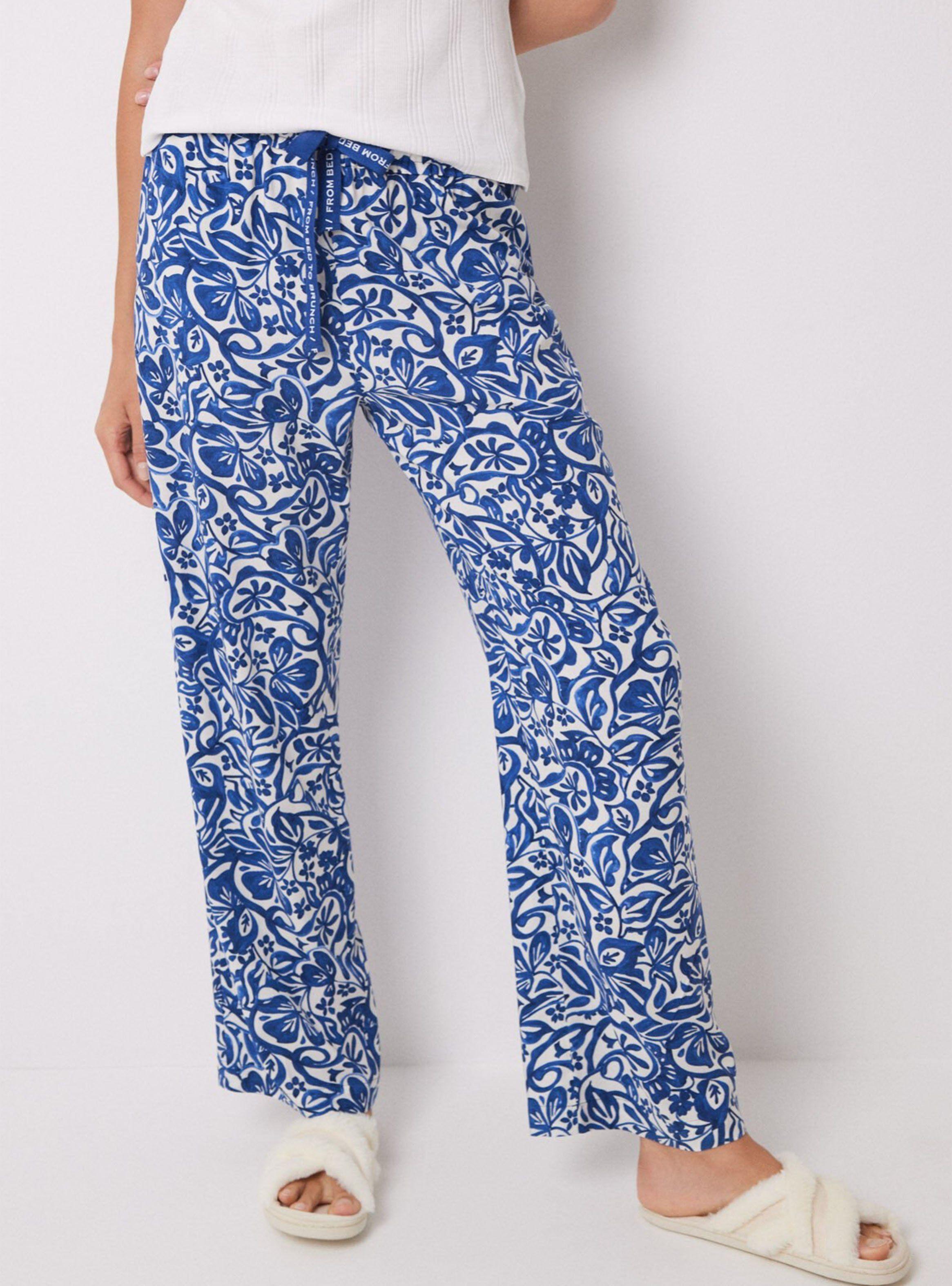 Pantalón Largo Lounge Viscosa Floreado-0