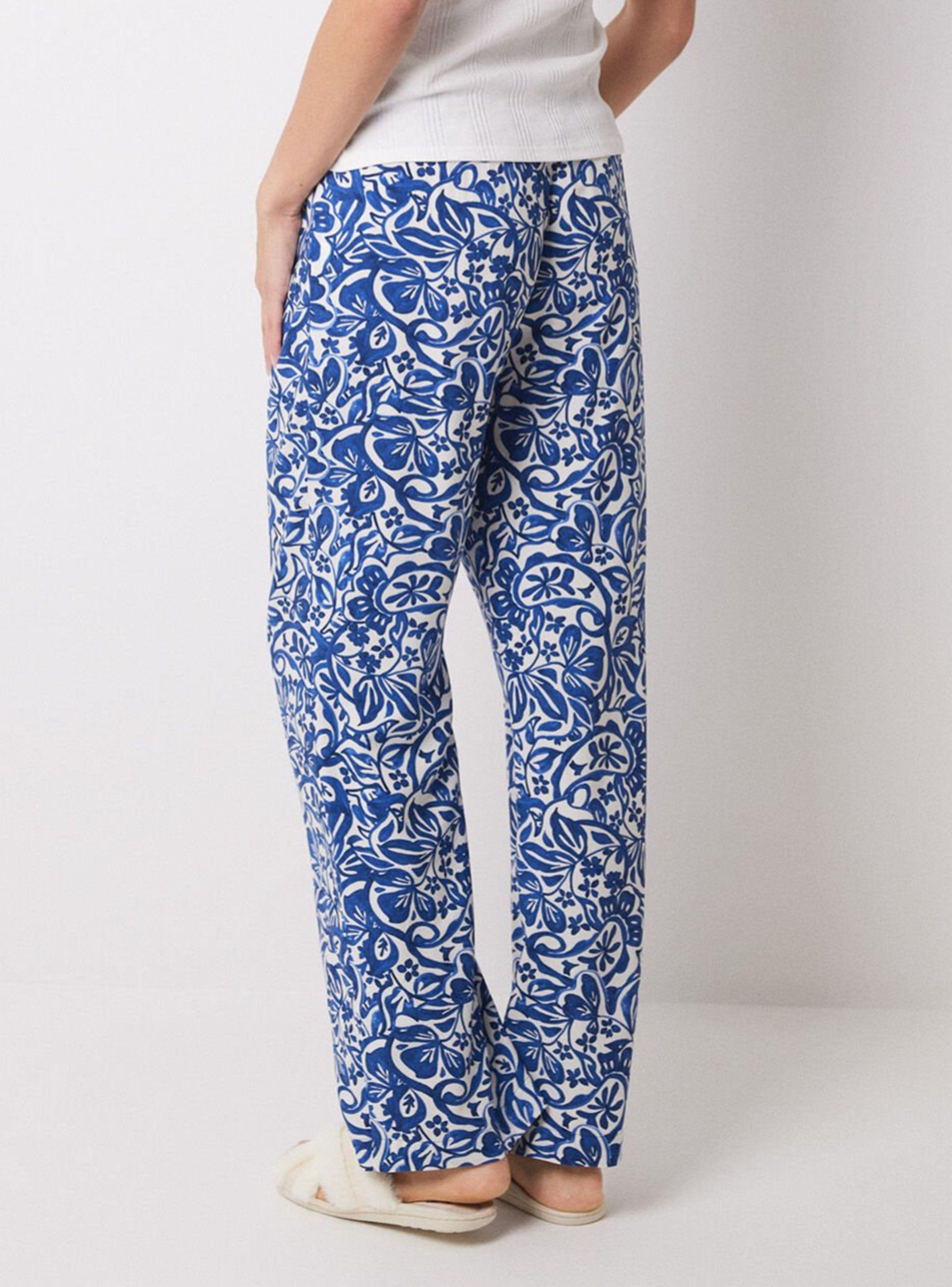 Pantalón Largo Lounge Viscosa Floreado-1