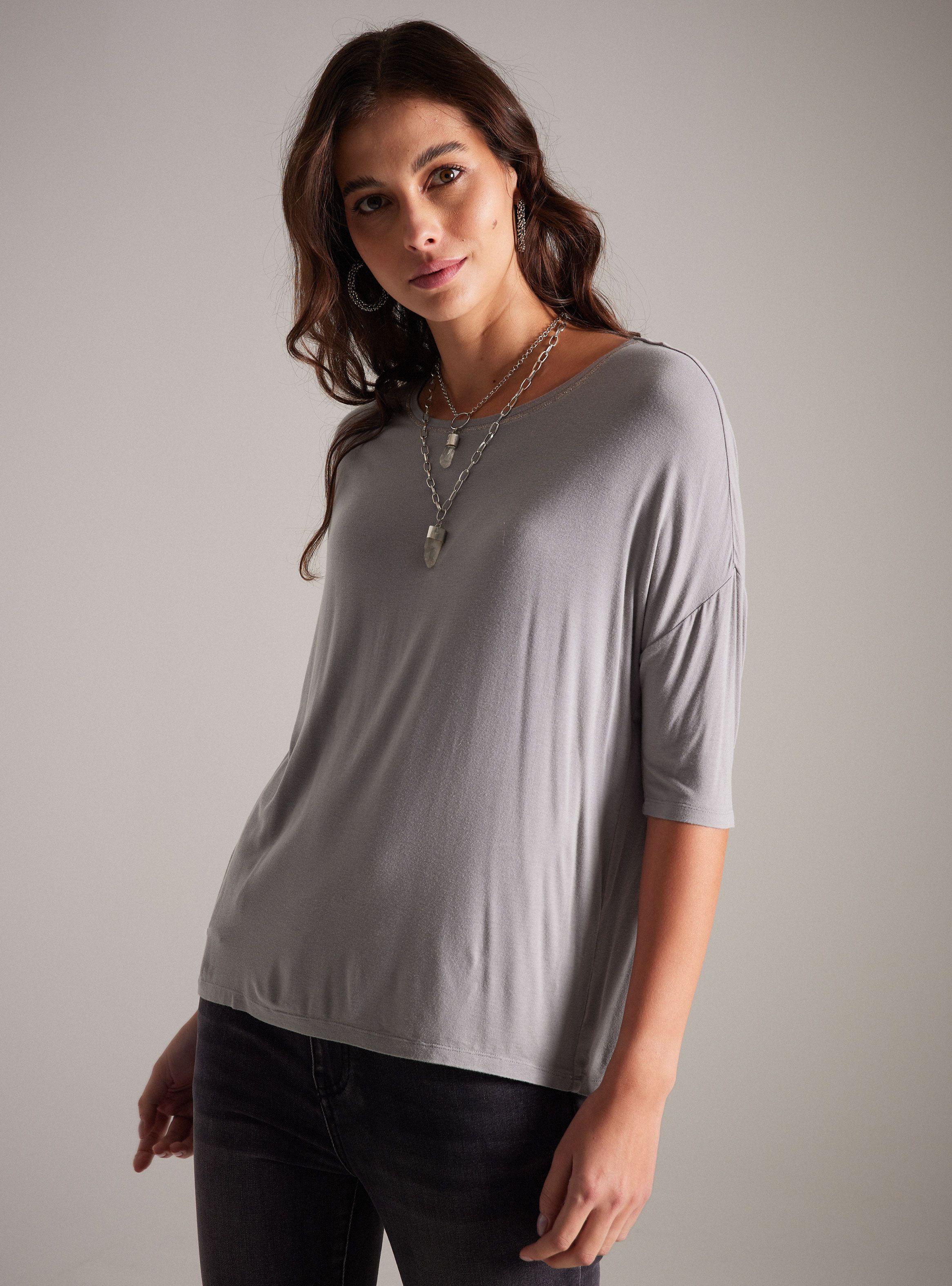 Polera Detalle Bordado de Lurex en Cuello-0