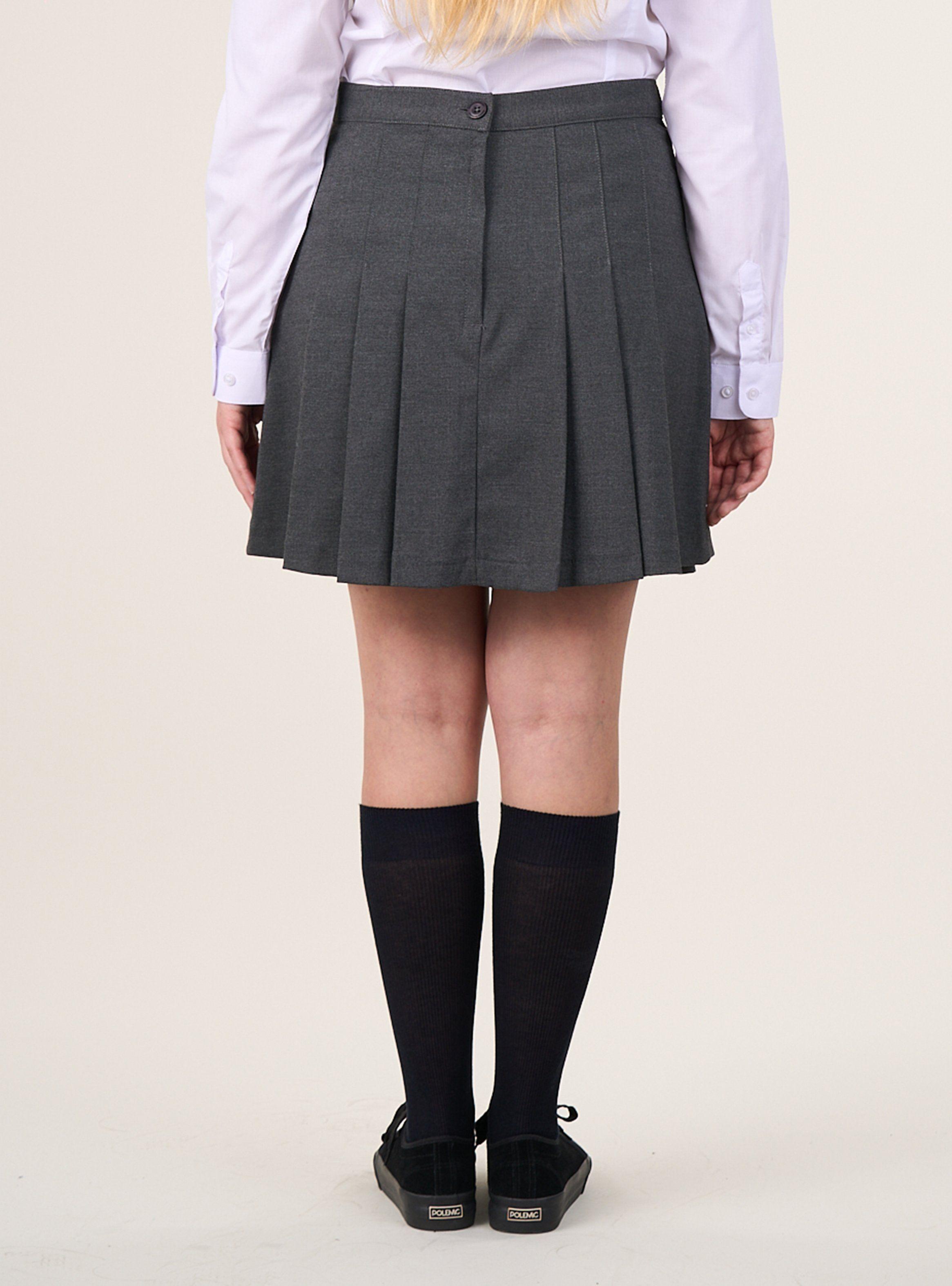 Falda Gris Falda Escolar Niña-1