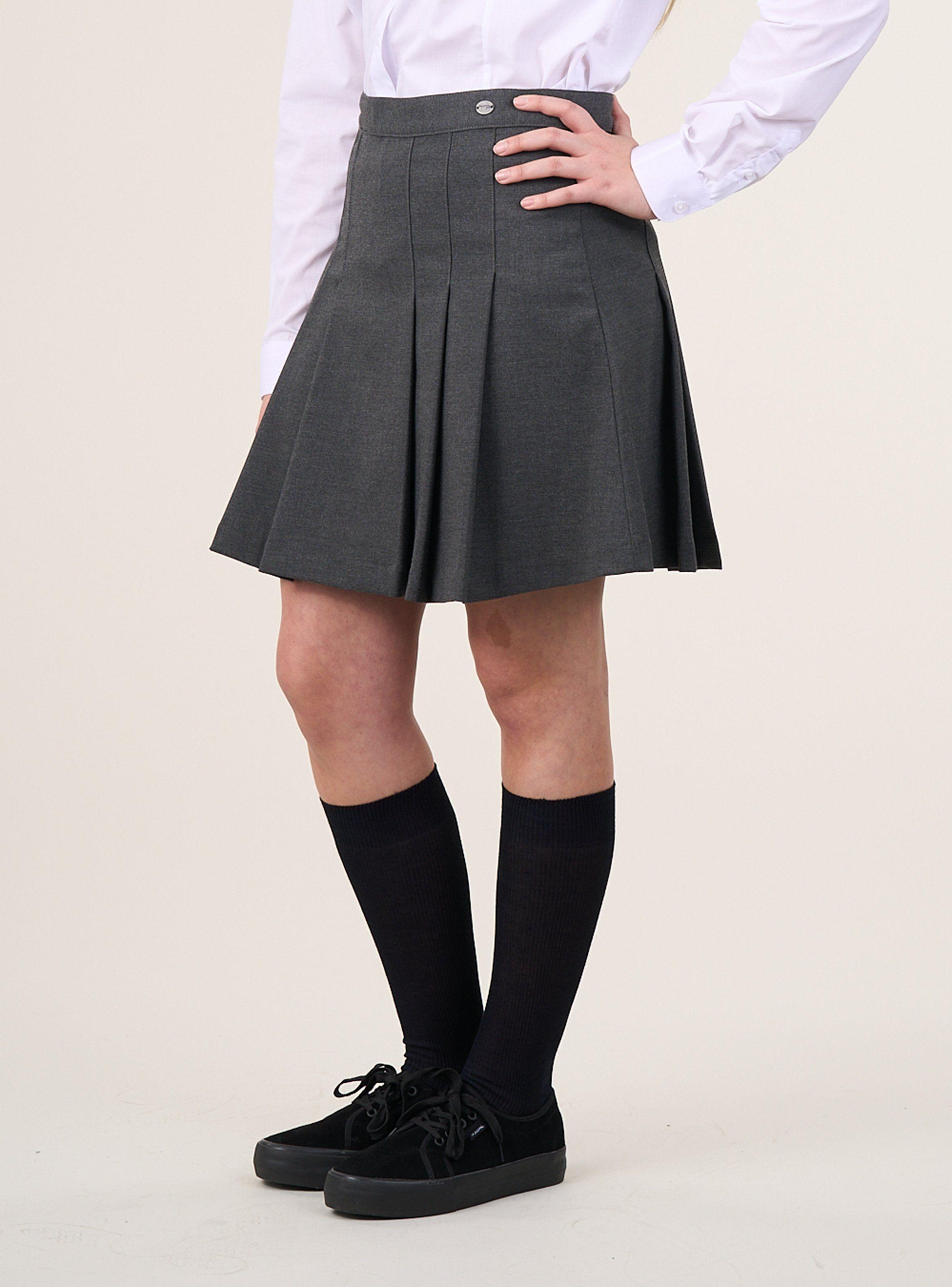 Falda Gris Falda Escolar Niña-2