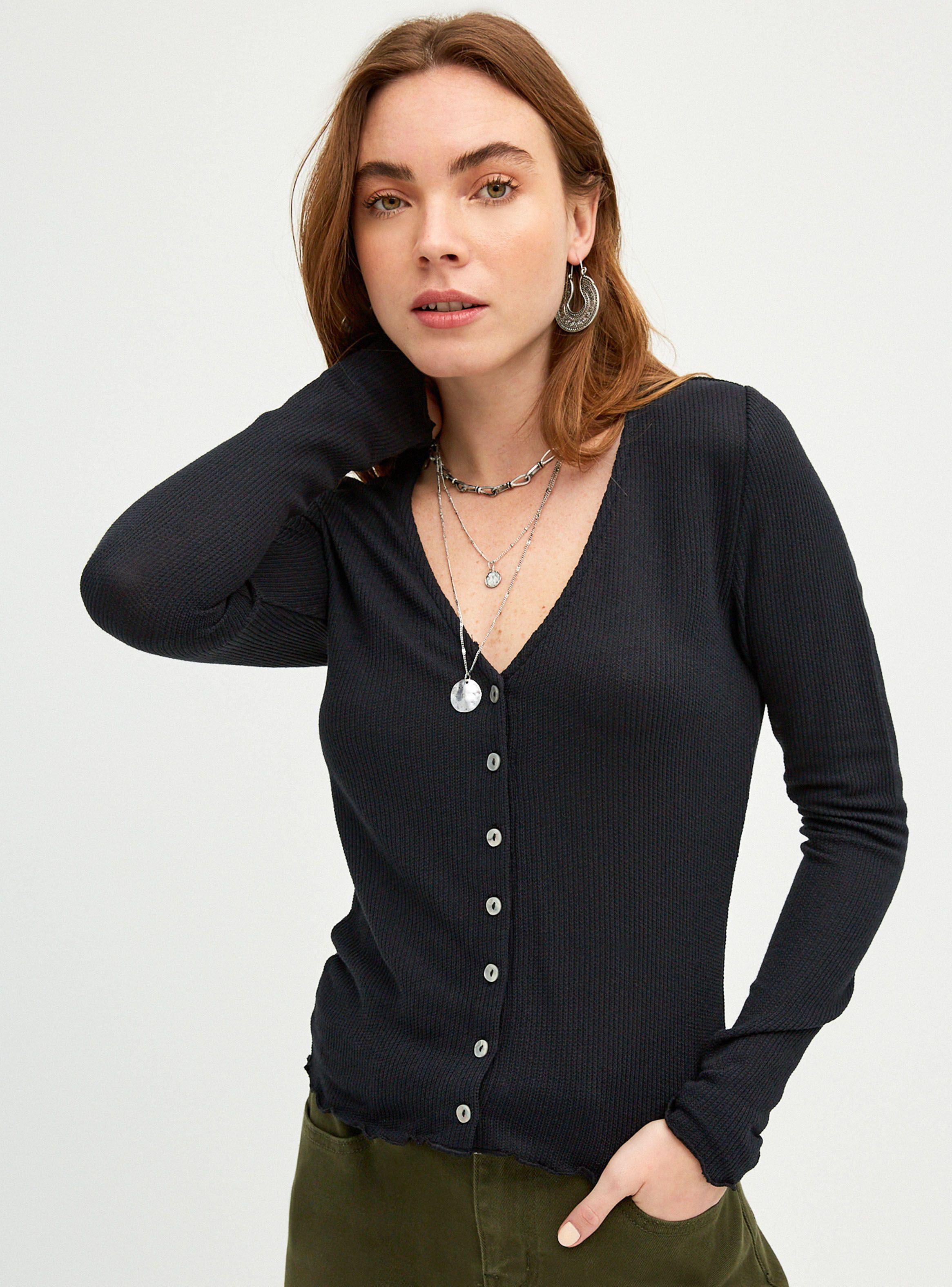 Cardigan Botones Cuello V-0