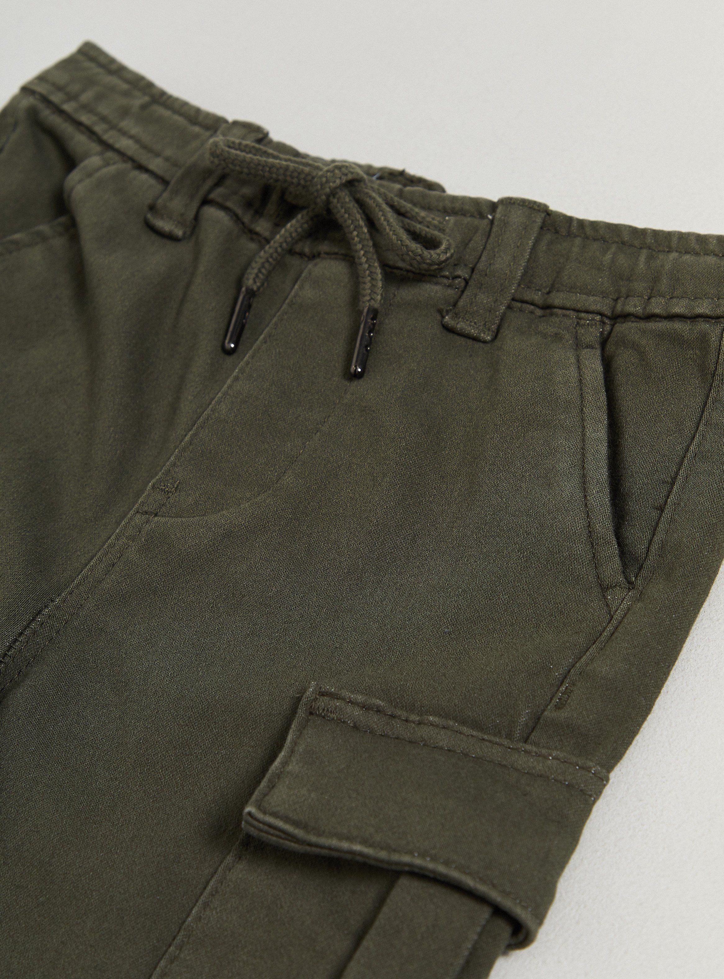 Pantalón Color Confortable con Bolsillos Cargo-2