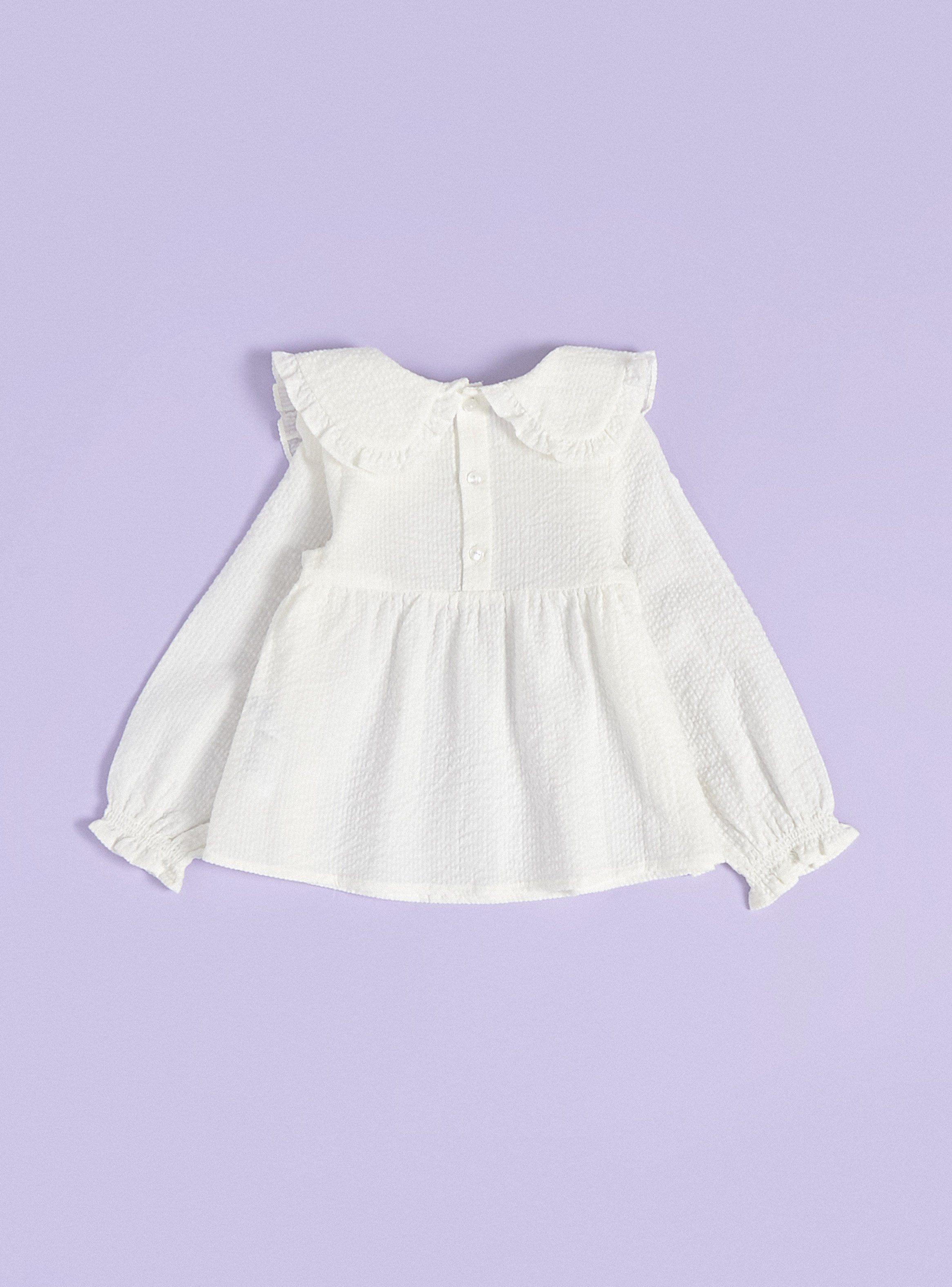 Blusa con Cuello Bobo y Panal Elasticado-1