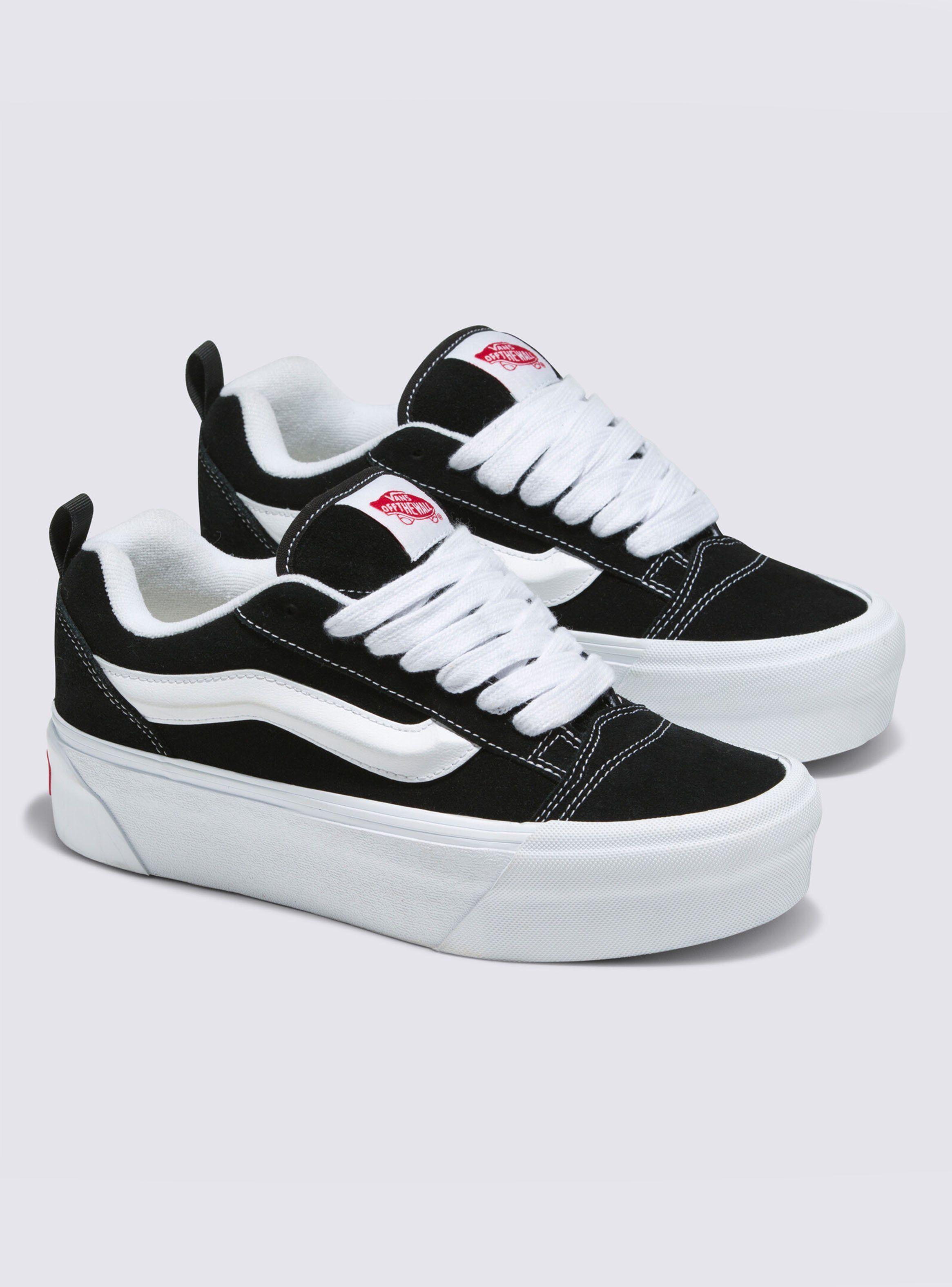 Zapatilla Urbana Knu Stack Blk Cuero Mujer-1