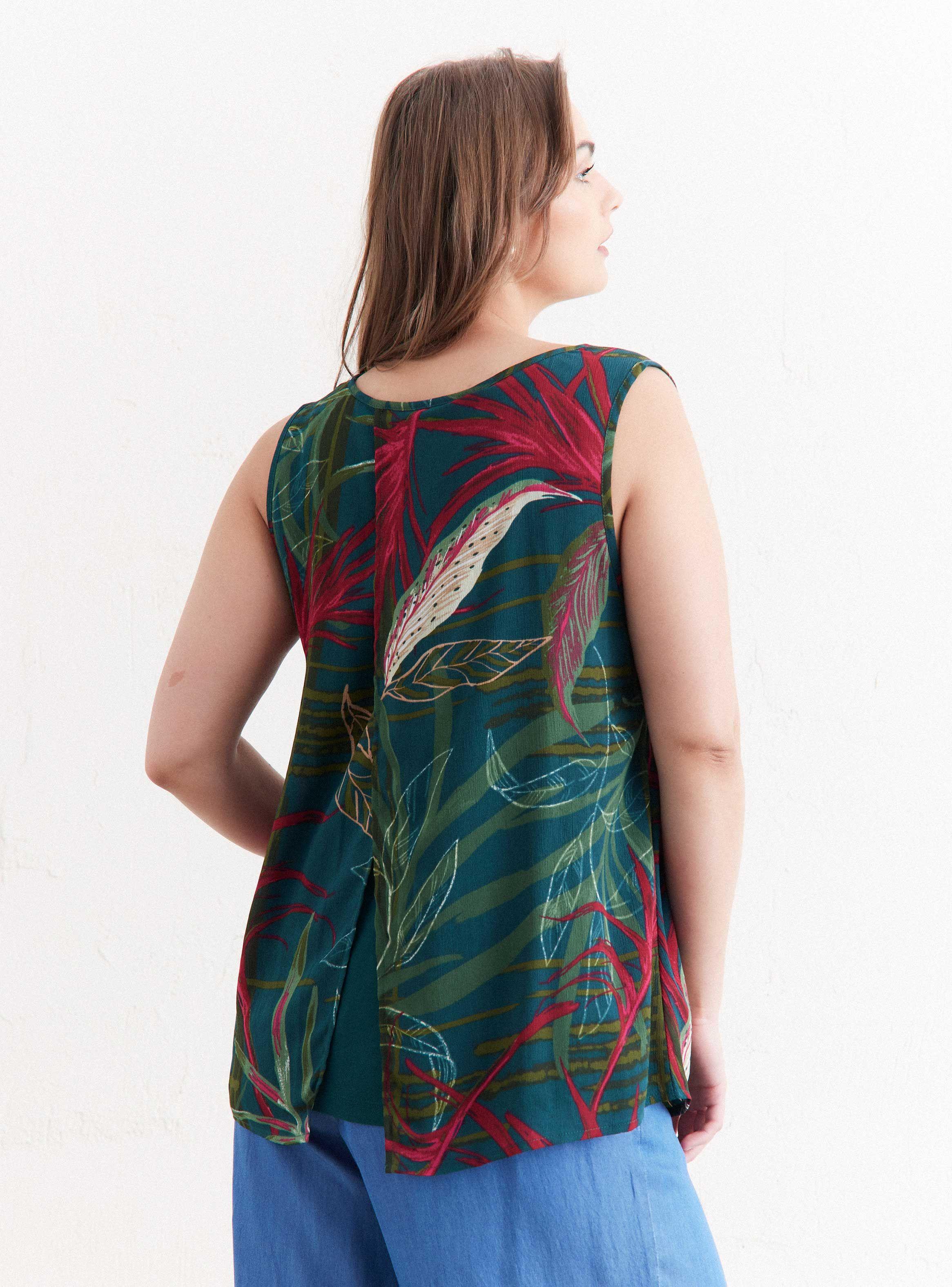 Blusa Doble Capa con Abertura al Centro-1