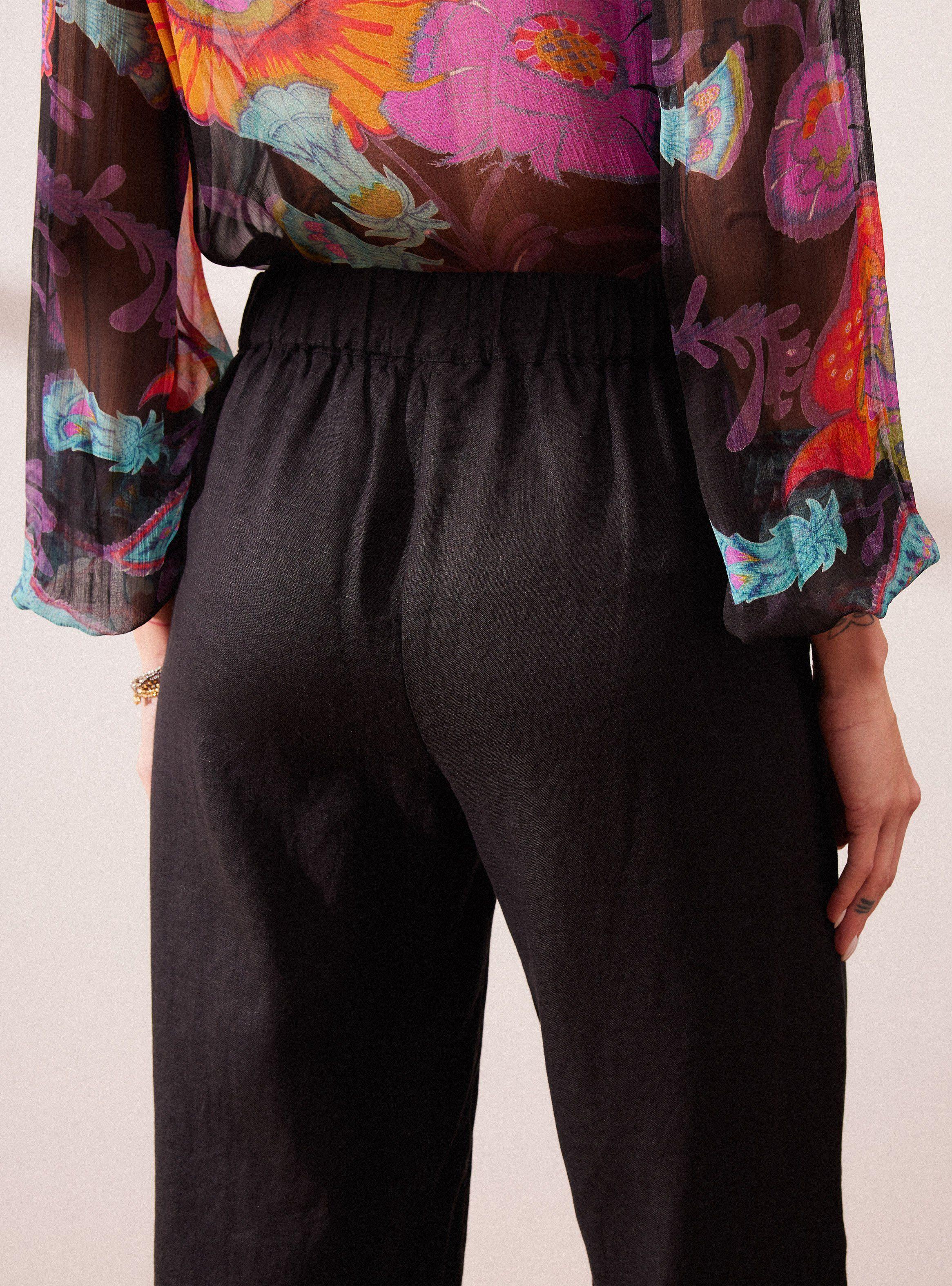 Pantalón Abotonadura Lateral Lino-1