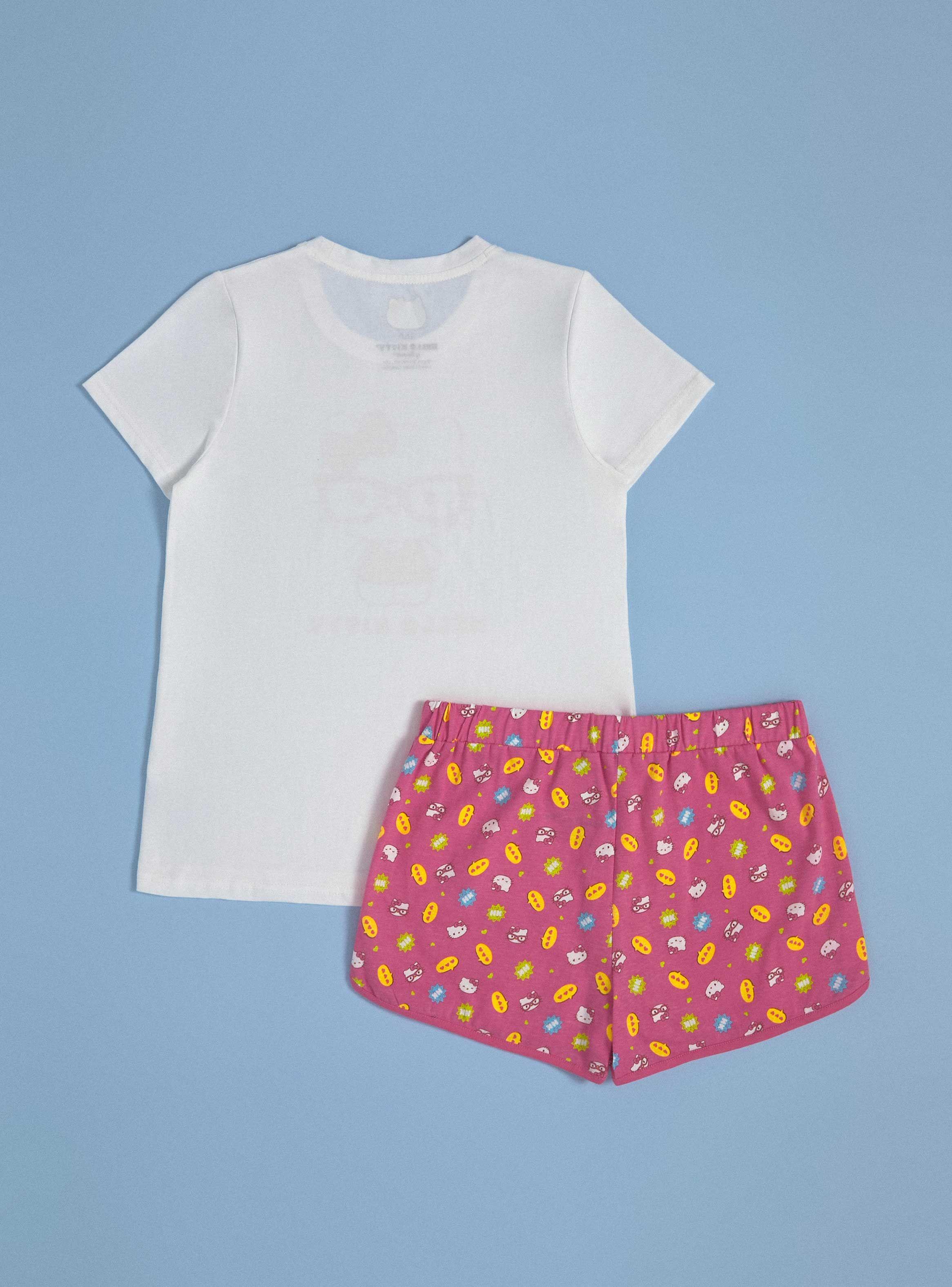 Pijama Corto Estampado Kitty-1