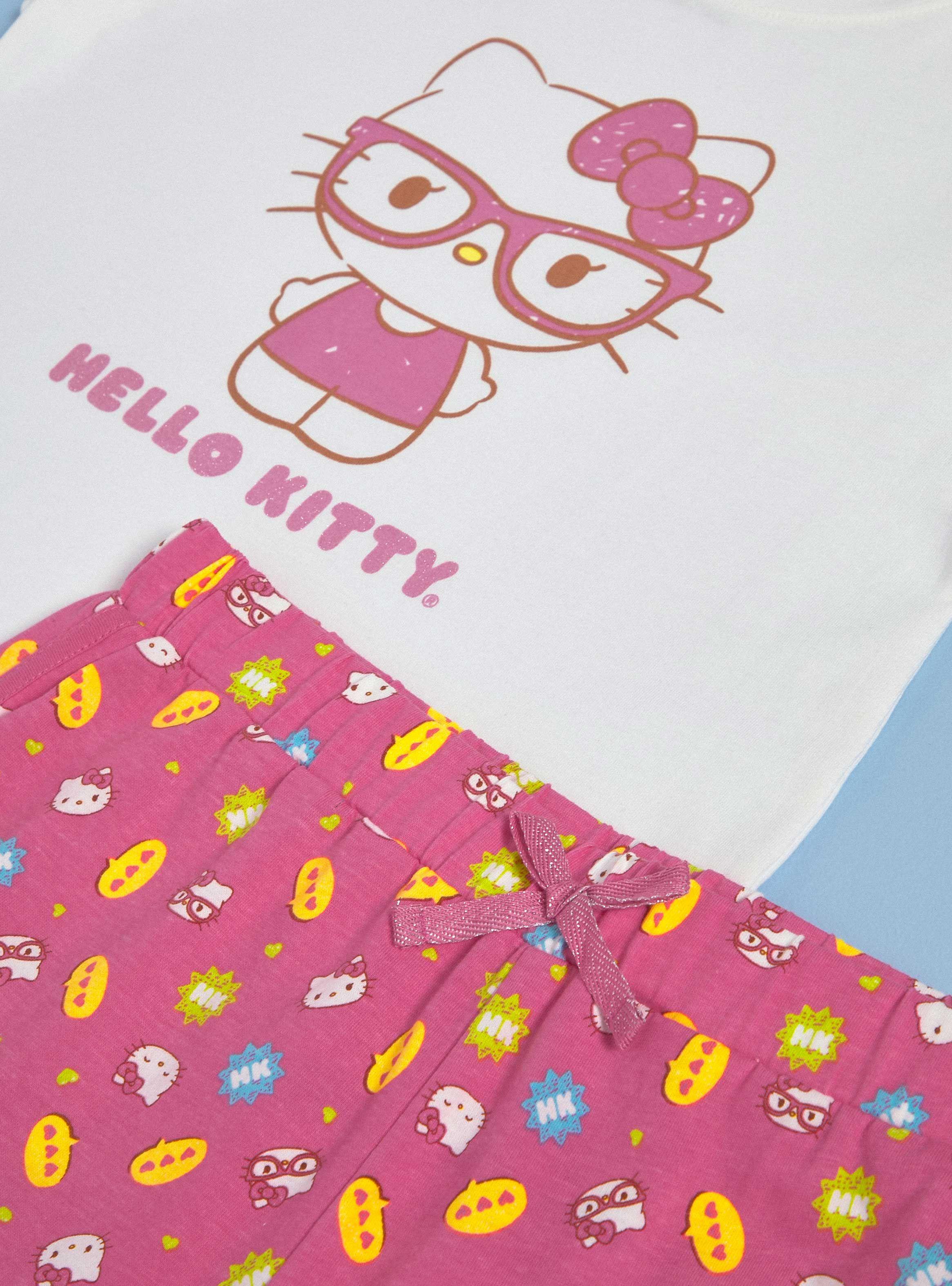 Pijama Corto Estampado Kitty-2