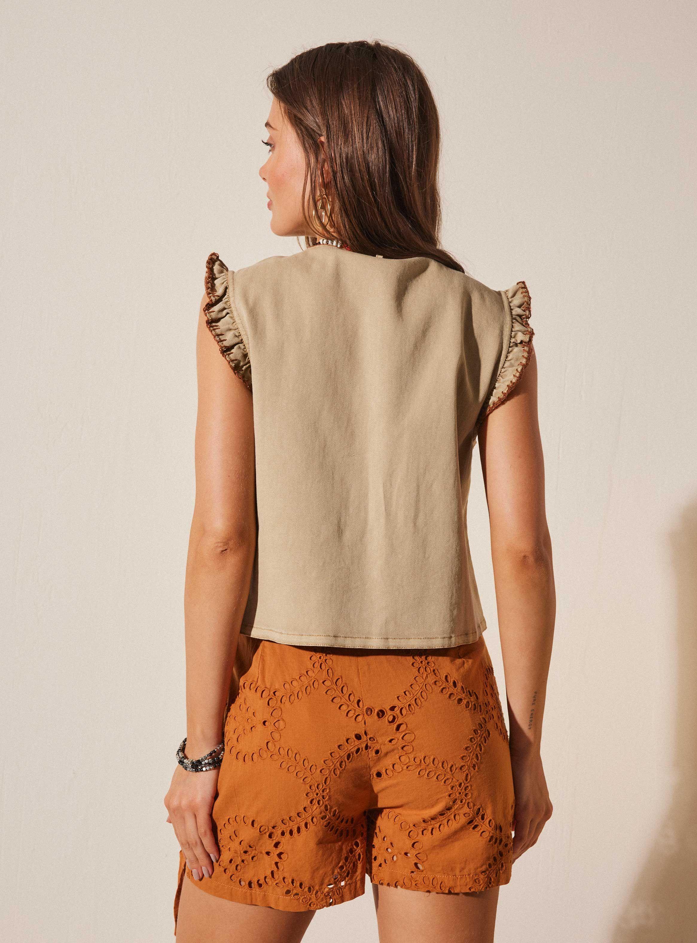 Chaqueta Teñido en Prenda con Hilos en Contratono-1