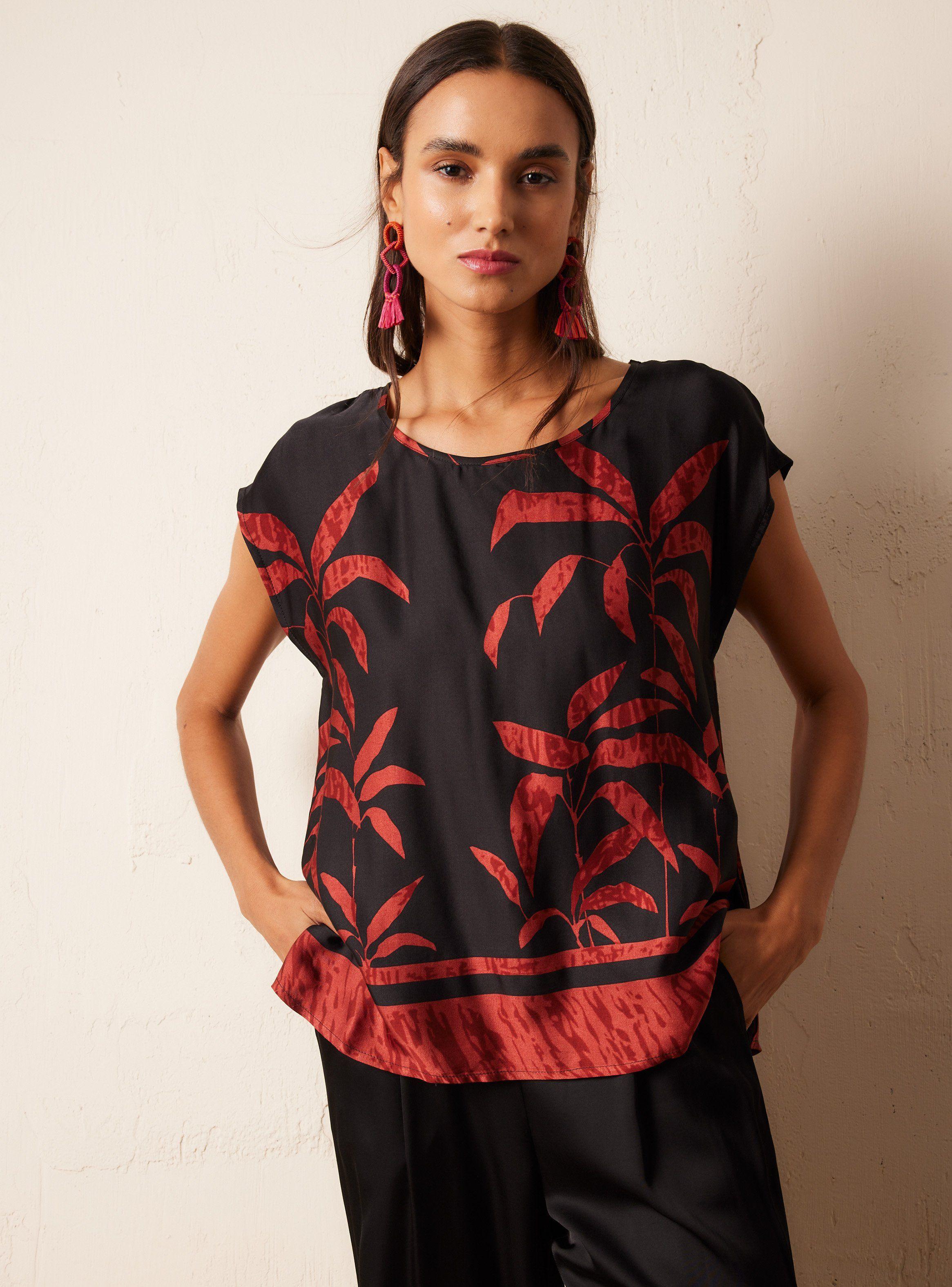 Polera Estampado Hojas-0