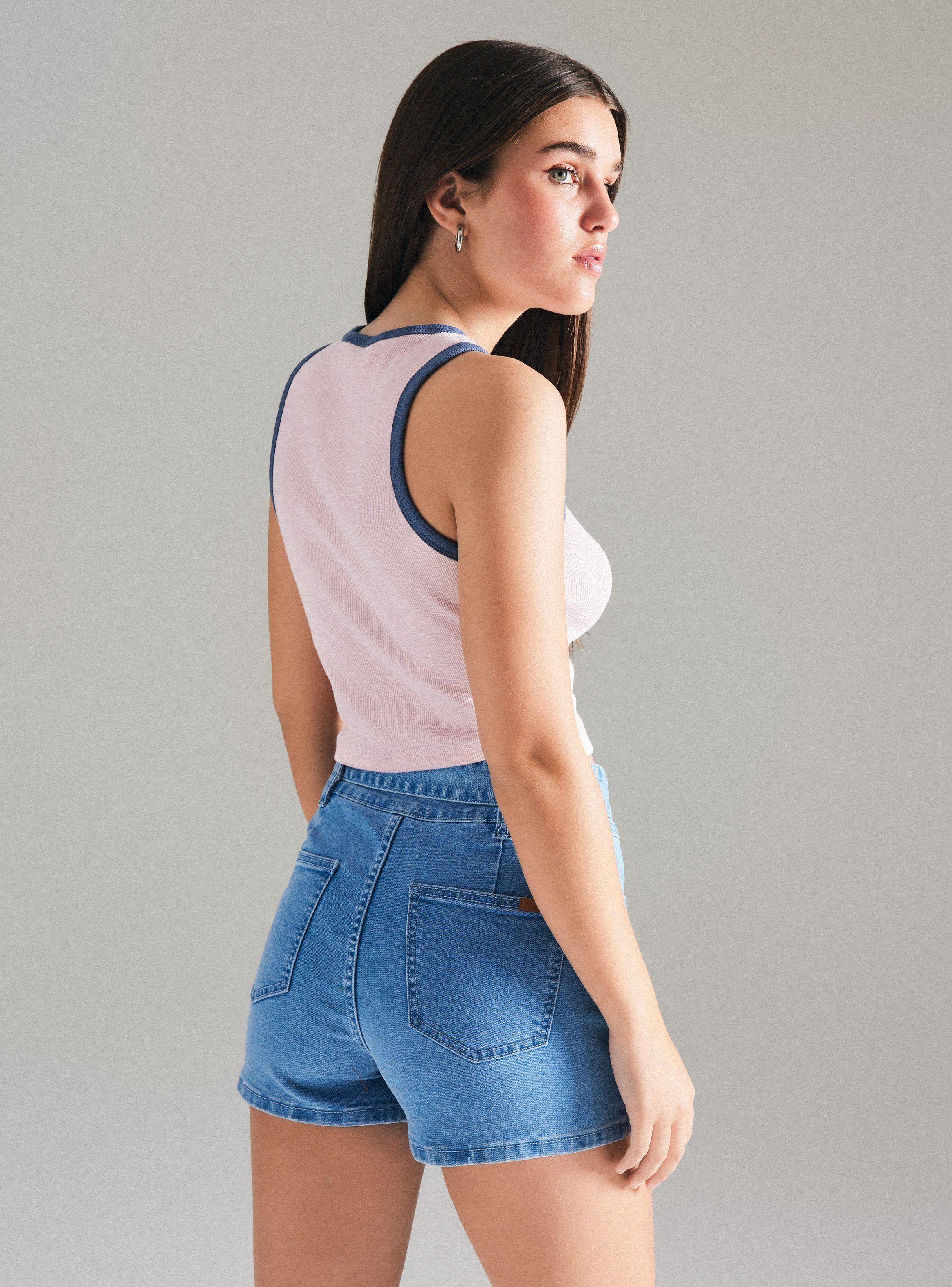 Polera Tank Textos Rib-1