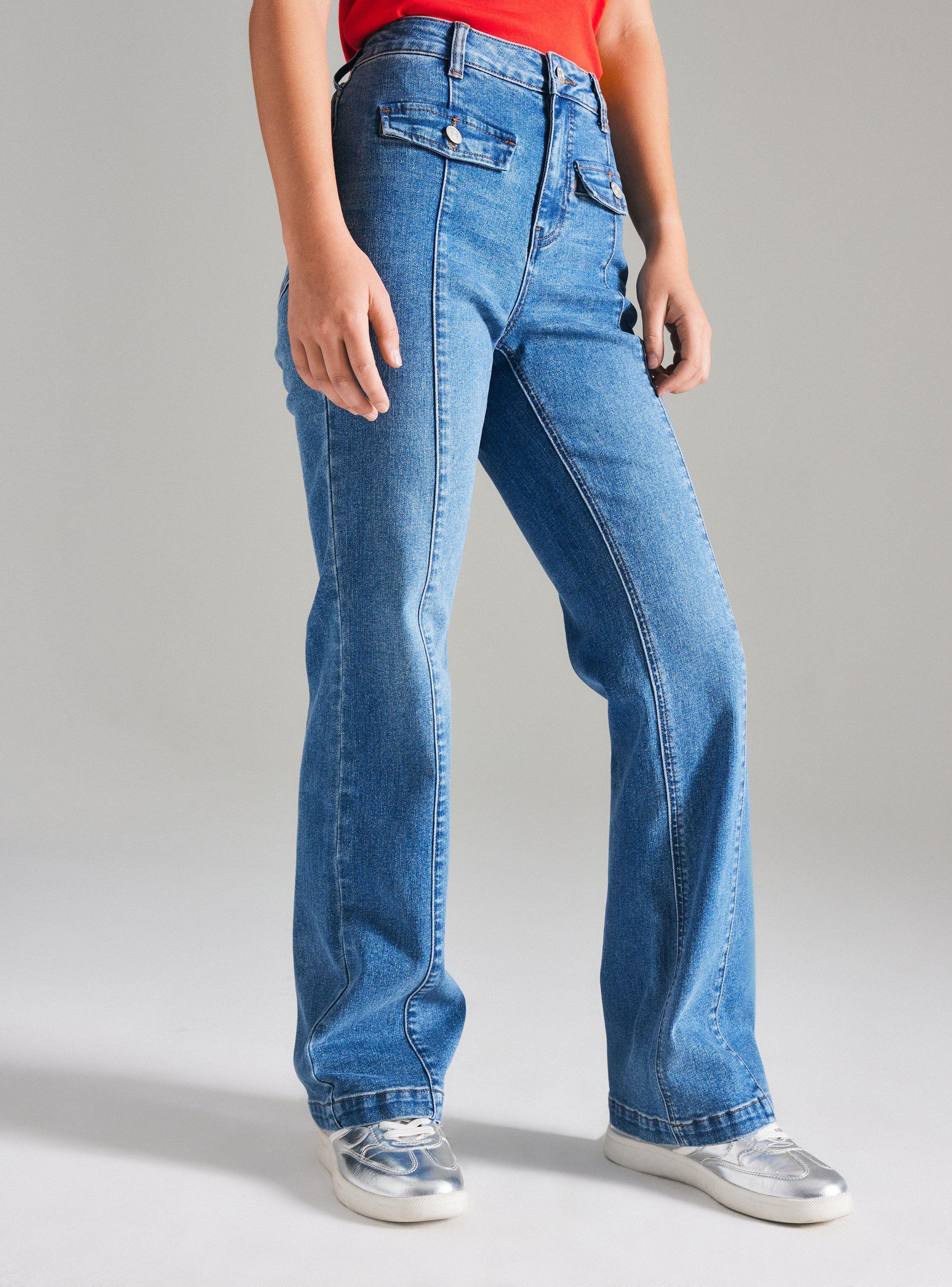 Jeans Kick Flare Bolsillos Delanteros 01-0